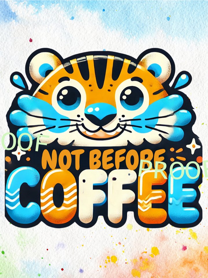 Not Before Coffee Tiger – Instant Download Graphic Design product image (1)