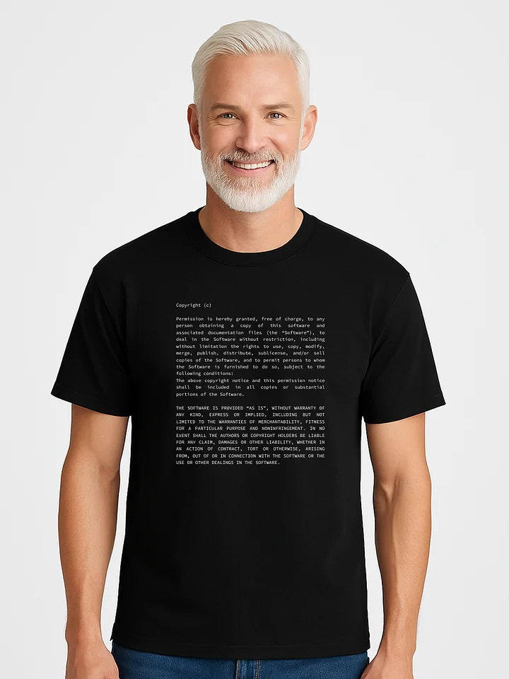 MIT license t-shirt product image (1)