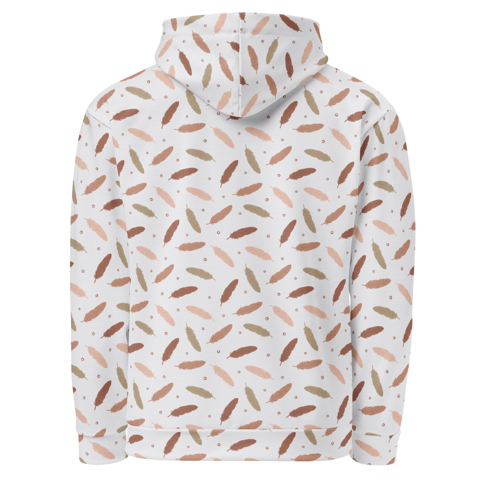 Mocha Mousse Feathers Recycled Unisex Hoodie product image (3)
