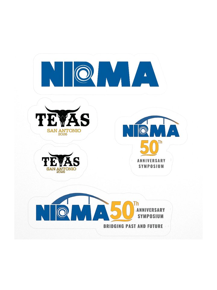 NIRMA 50th Anniversary Kiss-Cut Sticker Sheet – San Antonio 2026 Collection product image (1)