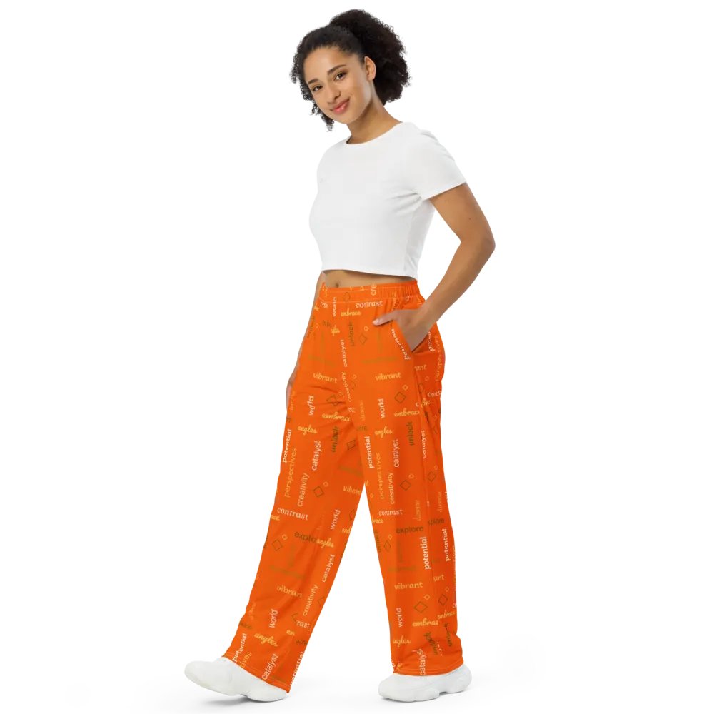 different perspectives orange PANTS product image (3)