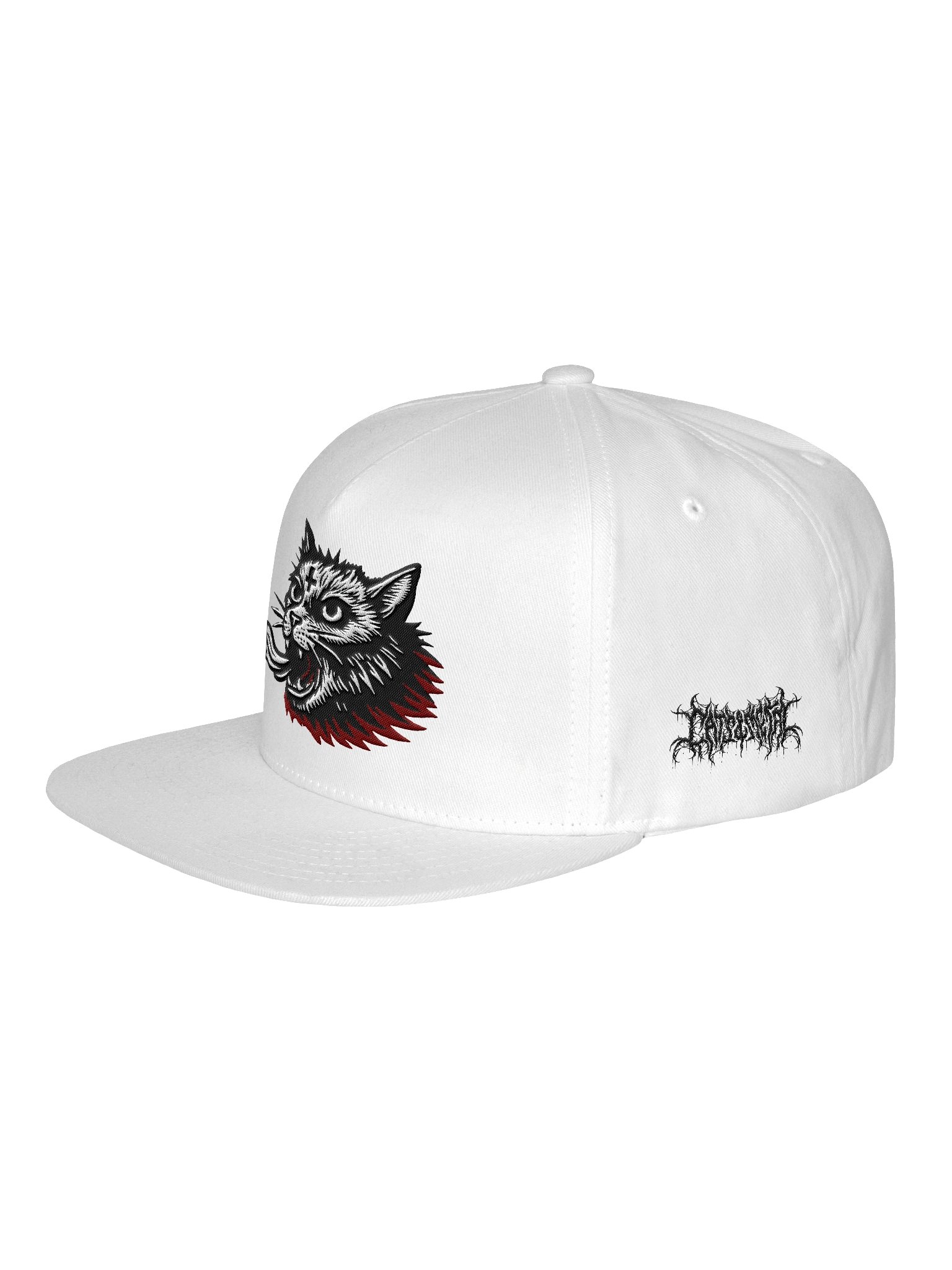 Flame Cat Snap back hat white product image (5)