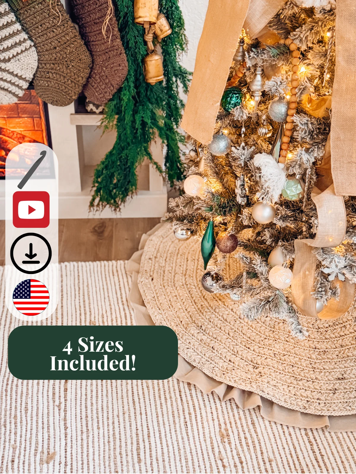 Wheat Stitch™ Crochet Tree Skirt product image (3)
