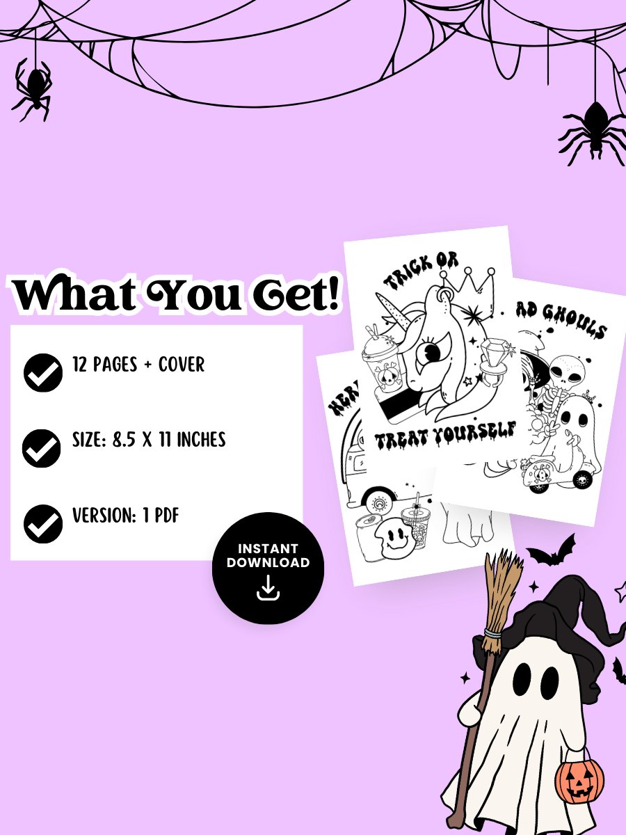 ADULT SPOOKY HALLOWEEN COLORING PAGES product image (4)