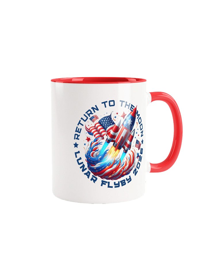 Moon Mission Patriotic Mug April 1 2026 Keepsake, Two Tone Ceramic Cup product image (1)