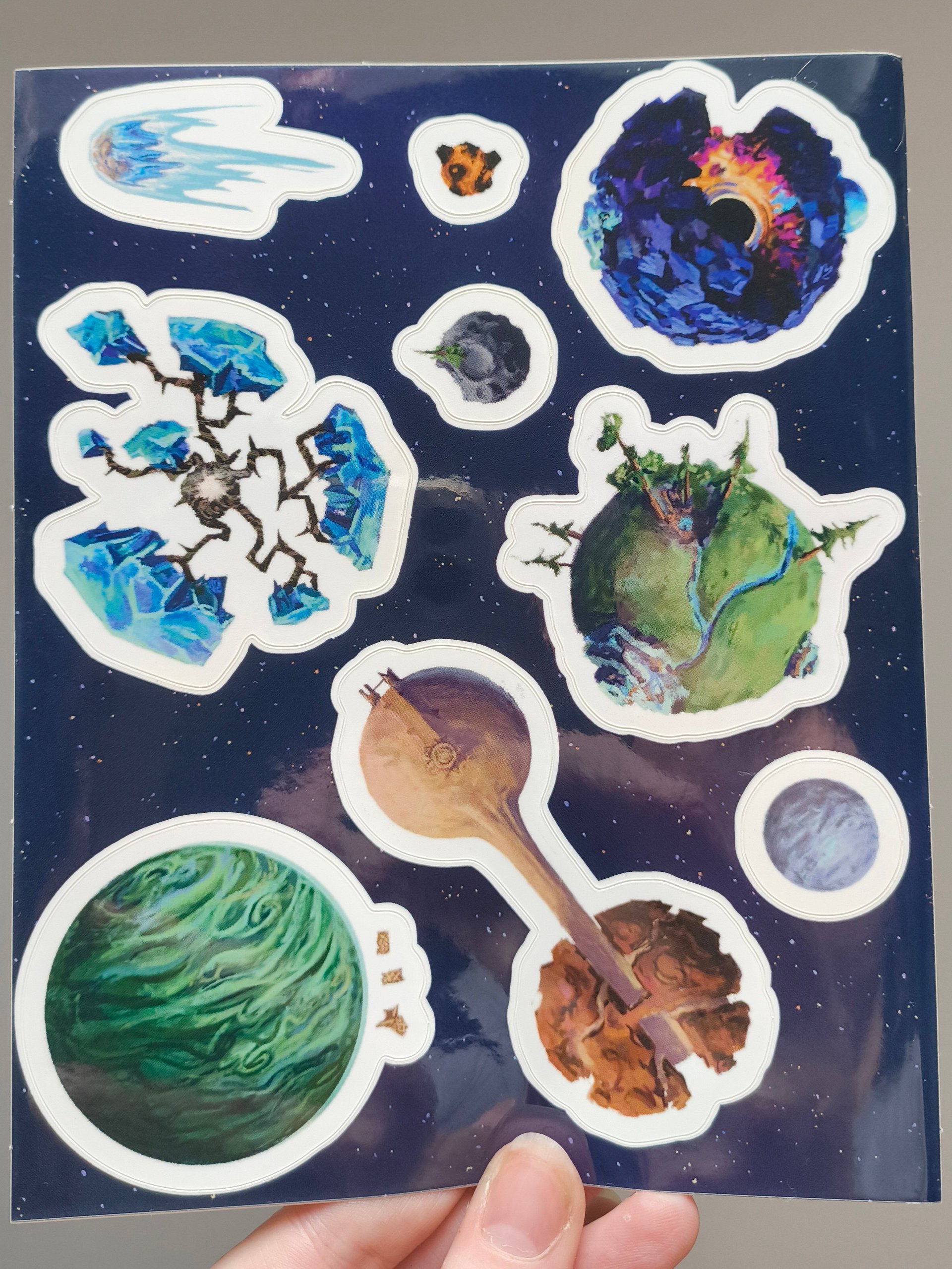 Outer wilds planets sticker sheet product image (1)
