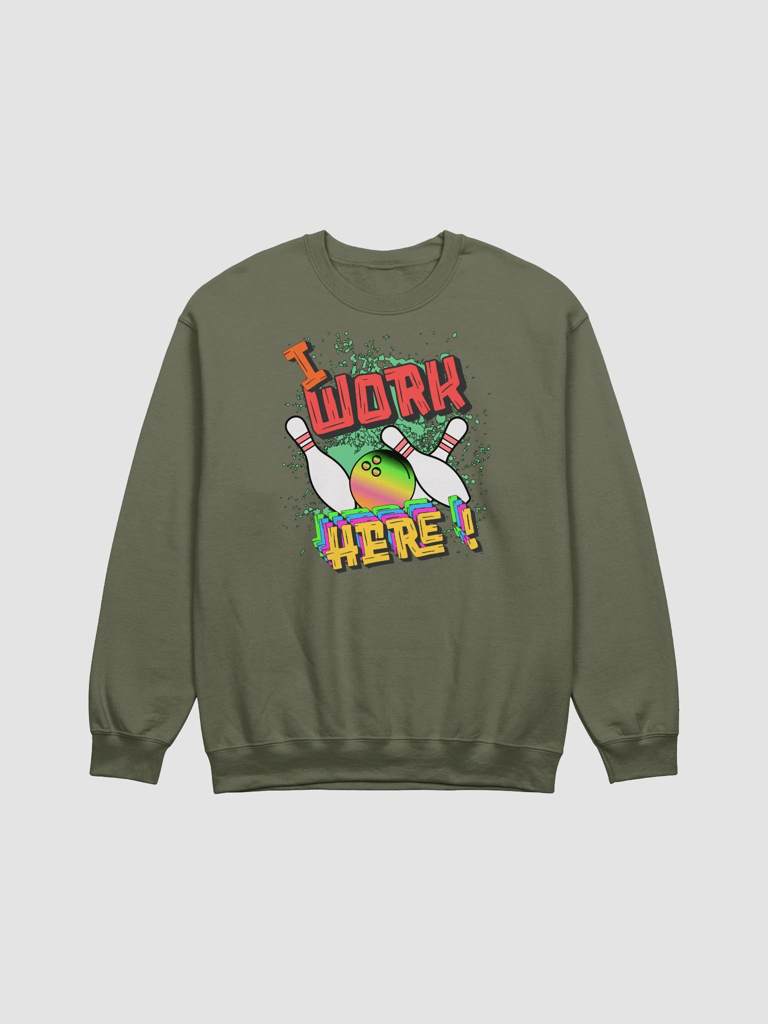 I Work Here Bowling Statement Crewneck product image (13)