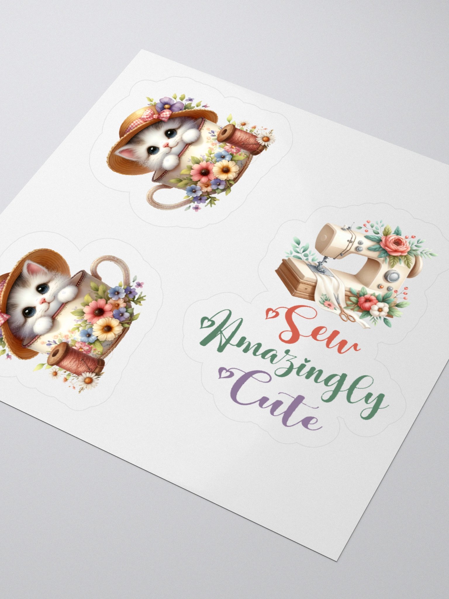 Sew Amazingly Cute Meow-tiful Kittens Stickers product image (9)