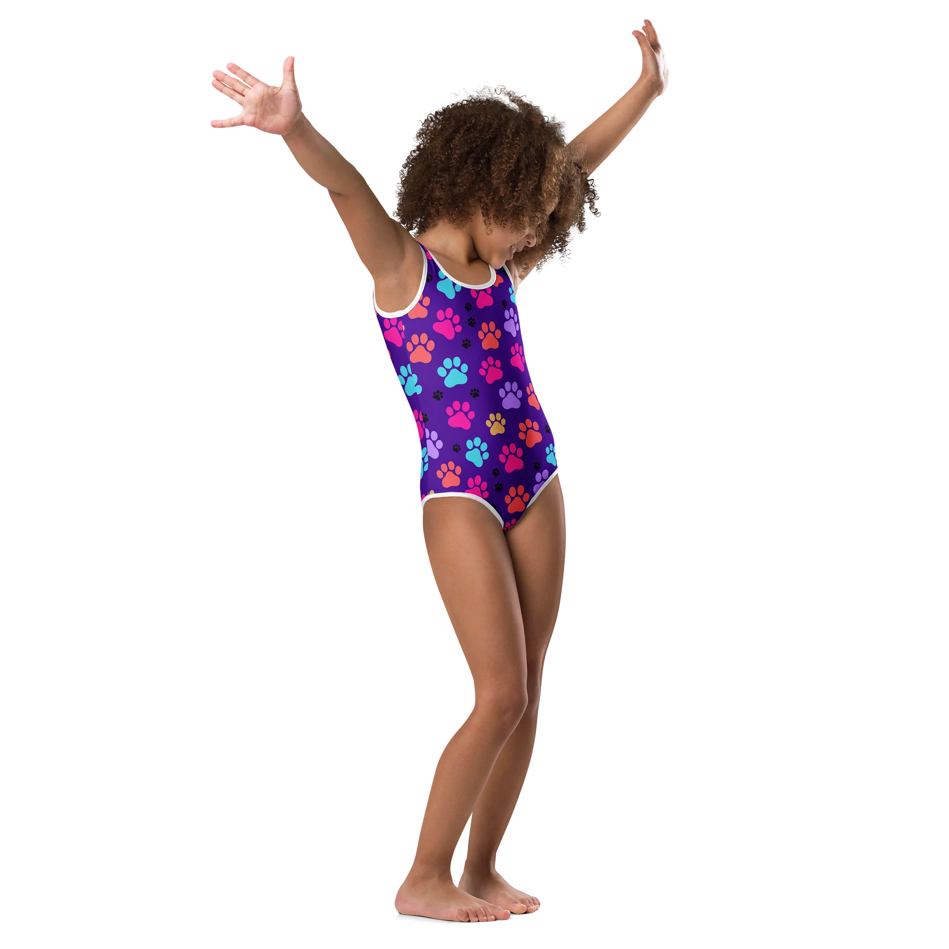 Pawprint Splash Kids One-Piece Swimsuit product image (1)