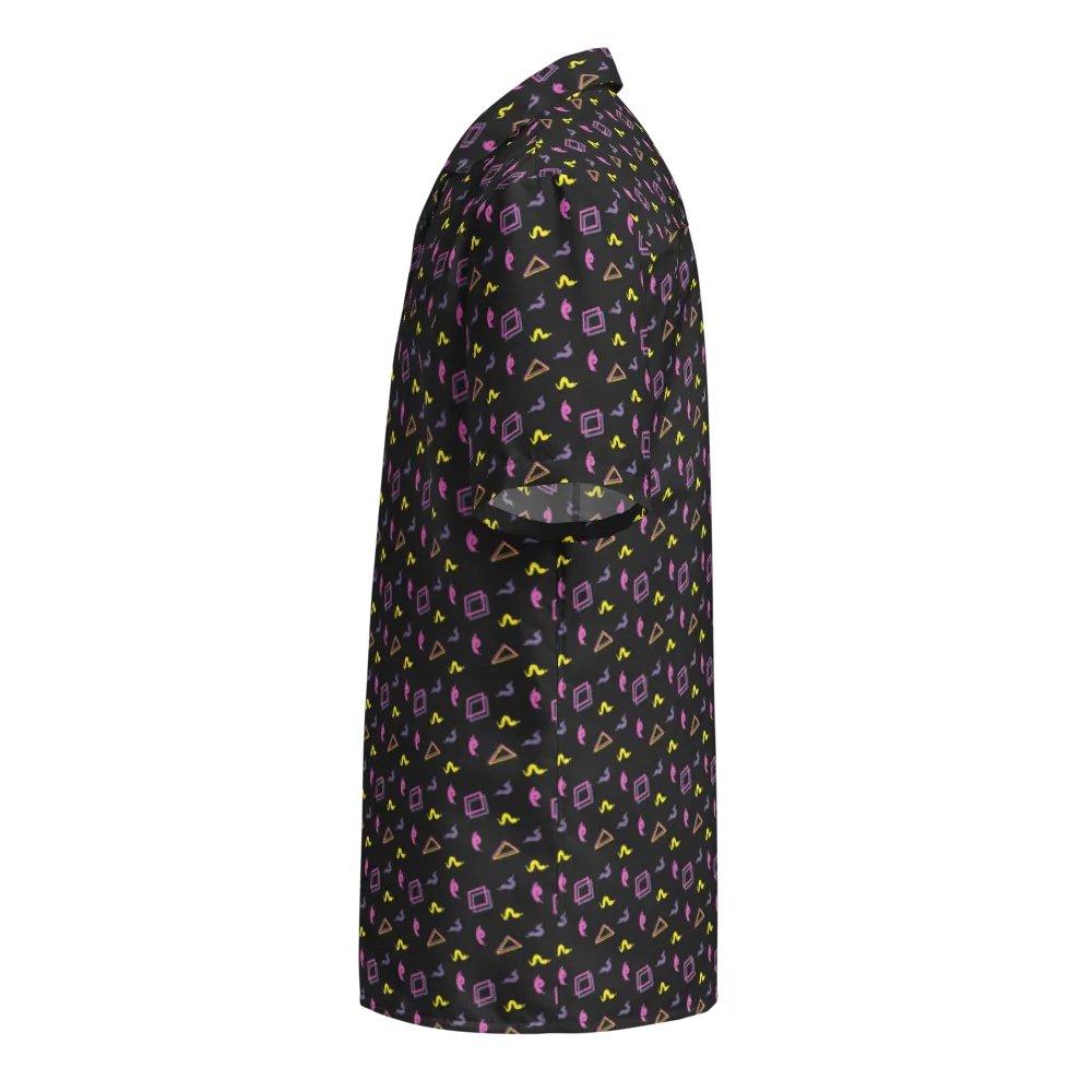 Oh Worm black pattern button down shirt product image (4)