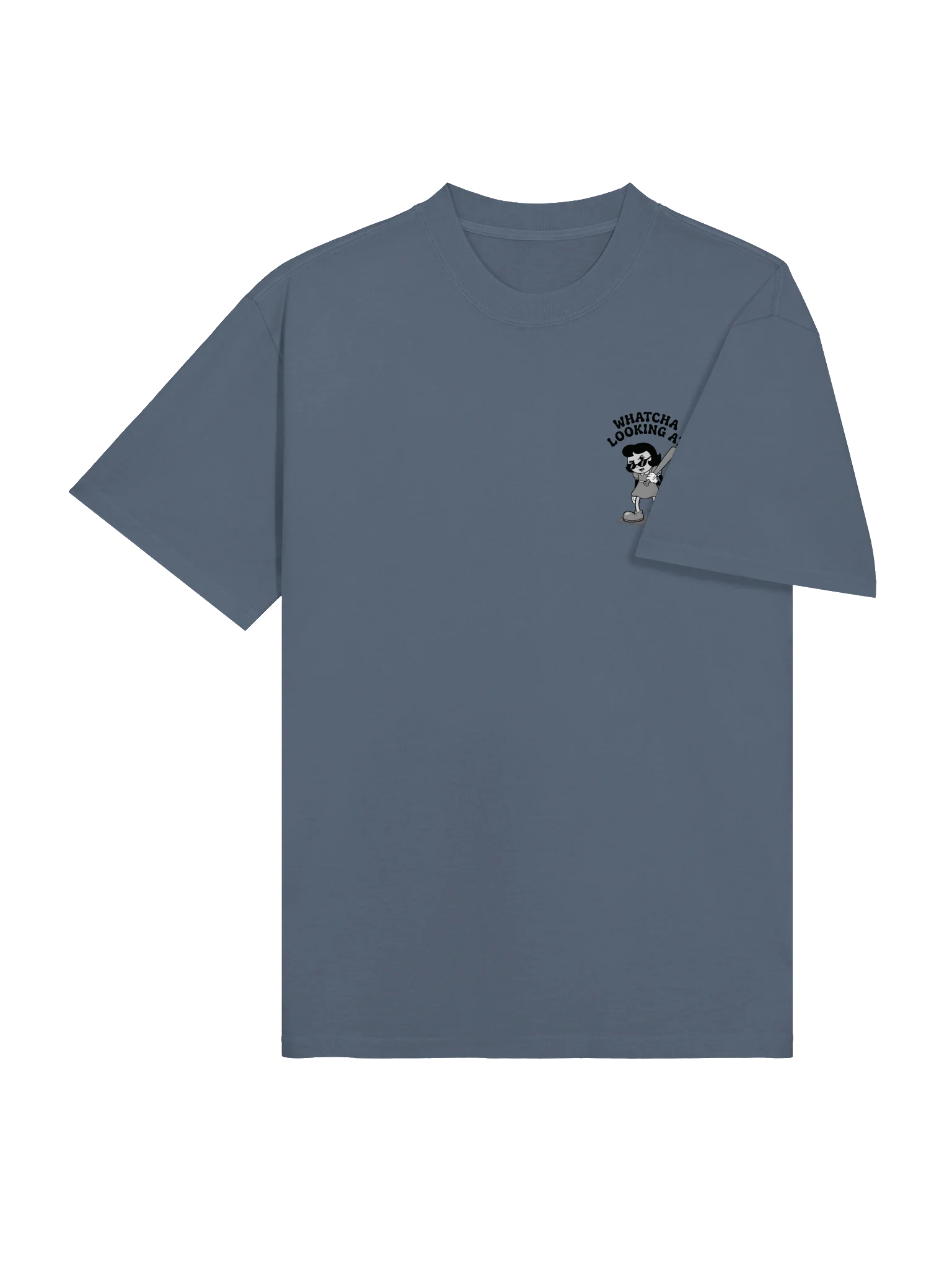 Unisex Faded Cartoon Girl Streetwear Tee | Jen-ne.B Rubber Hoes Graphic Shirt product image (6)