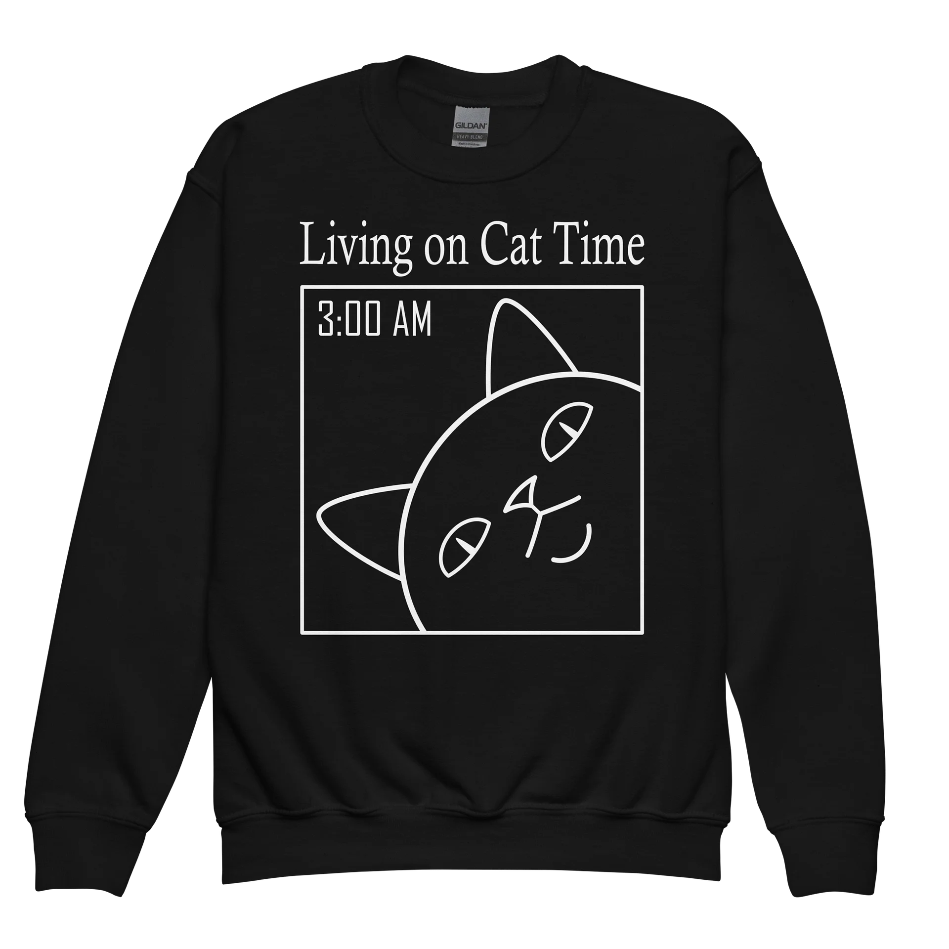 Living on Cat Time - Unisex Youth Sweatshirt product image (1)