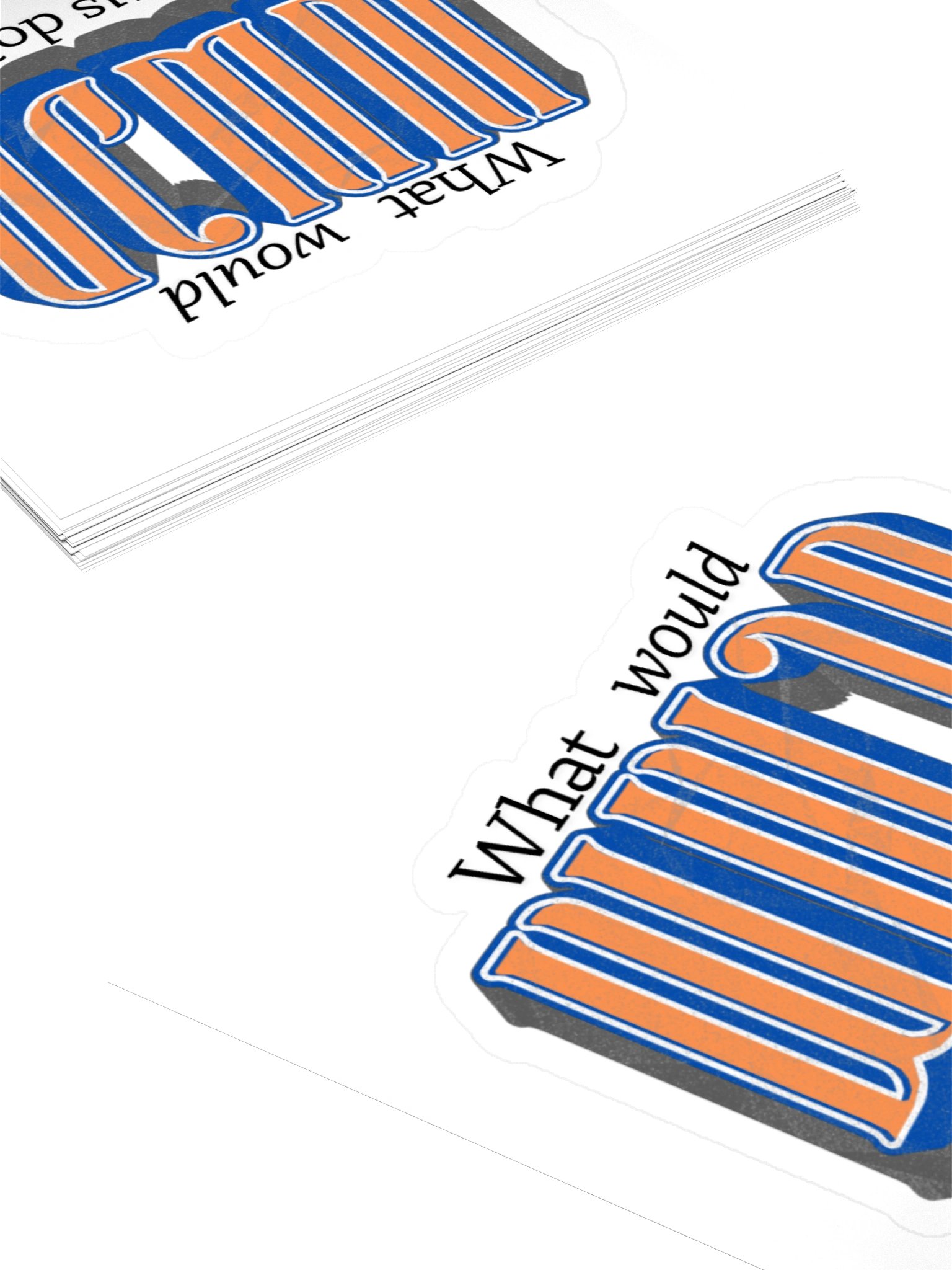 Bold Orange WWJD Logo Sticker product image (8)