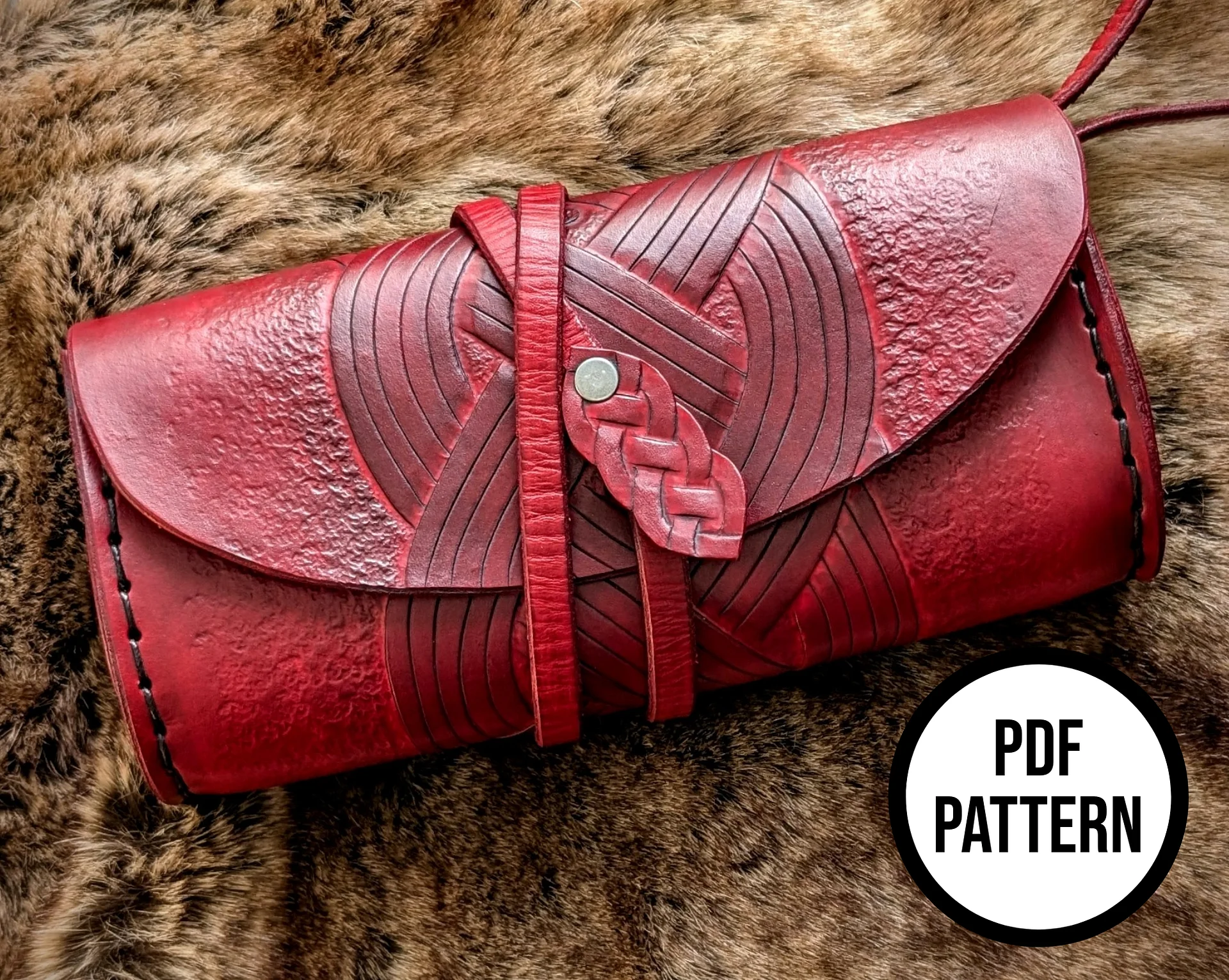Knot Leather Clutch - PDF Pattern for Leather Craft product image (3)
