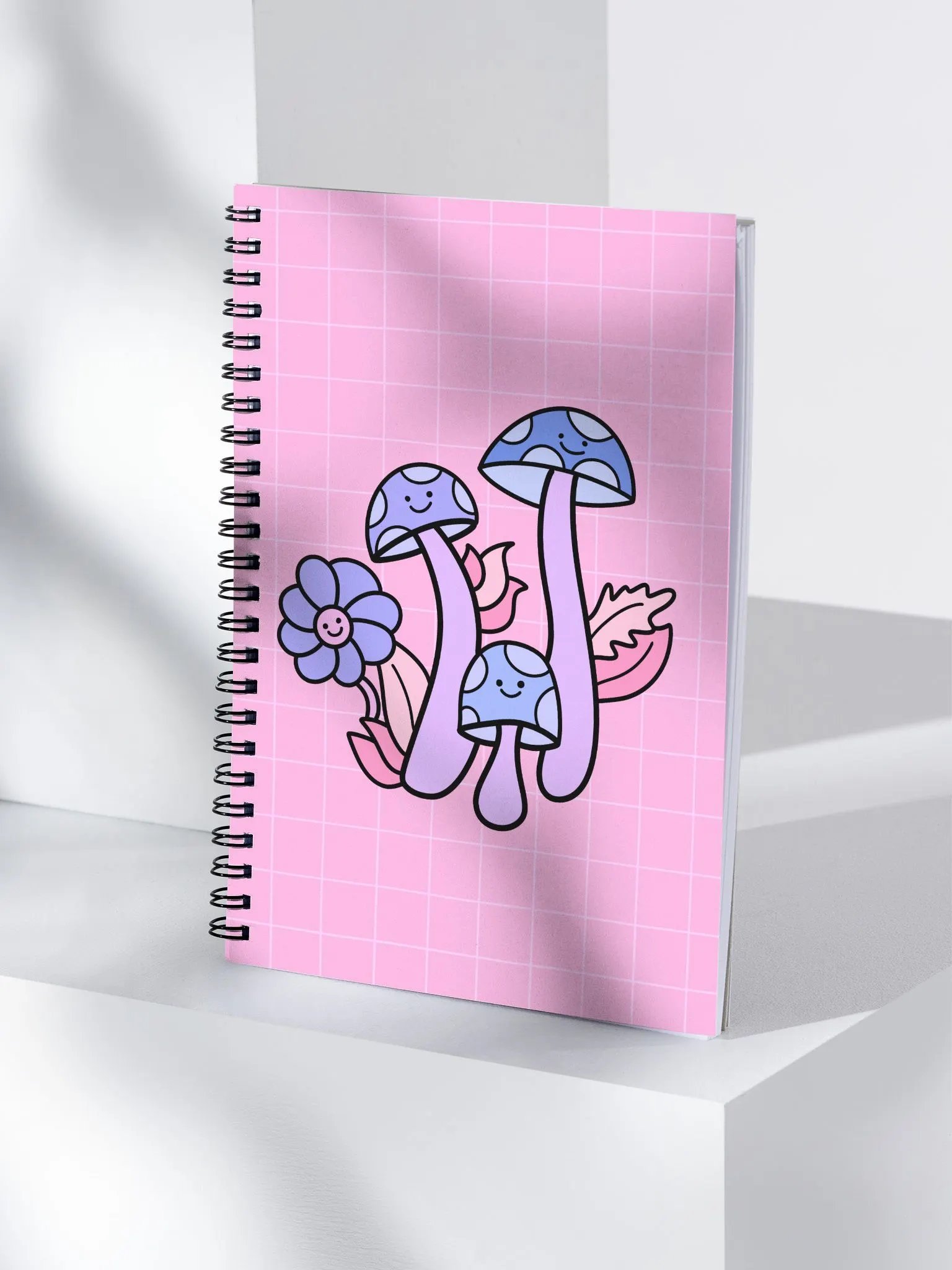 Pink Mushroom Spiral Notebook product image (4)
