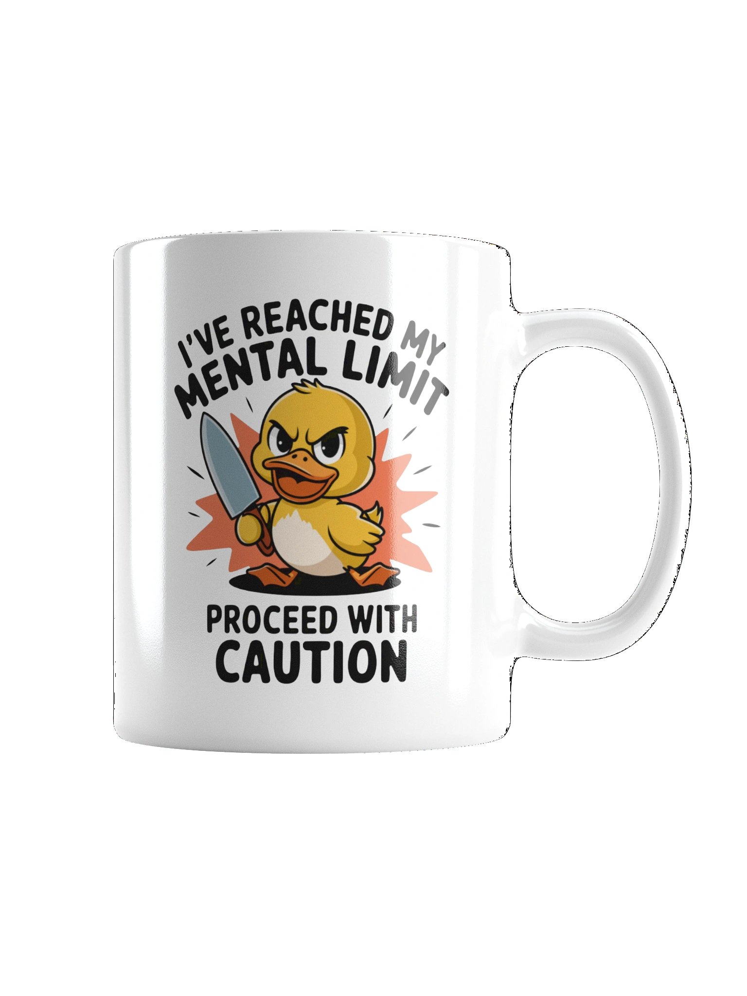 Mental Limit Duck Coffee Mug — Proceed With Caution product image (7)