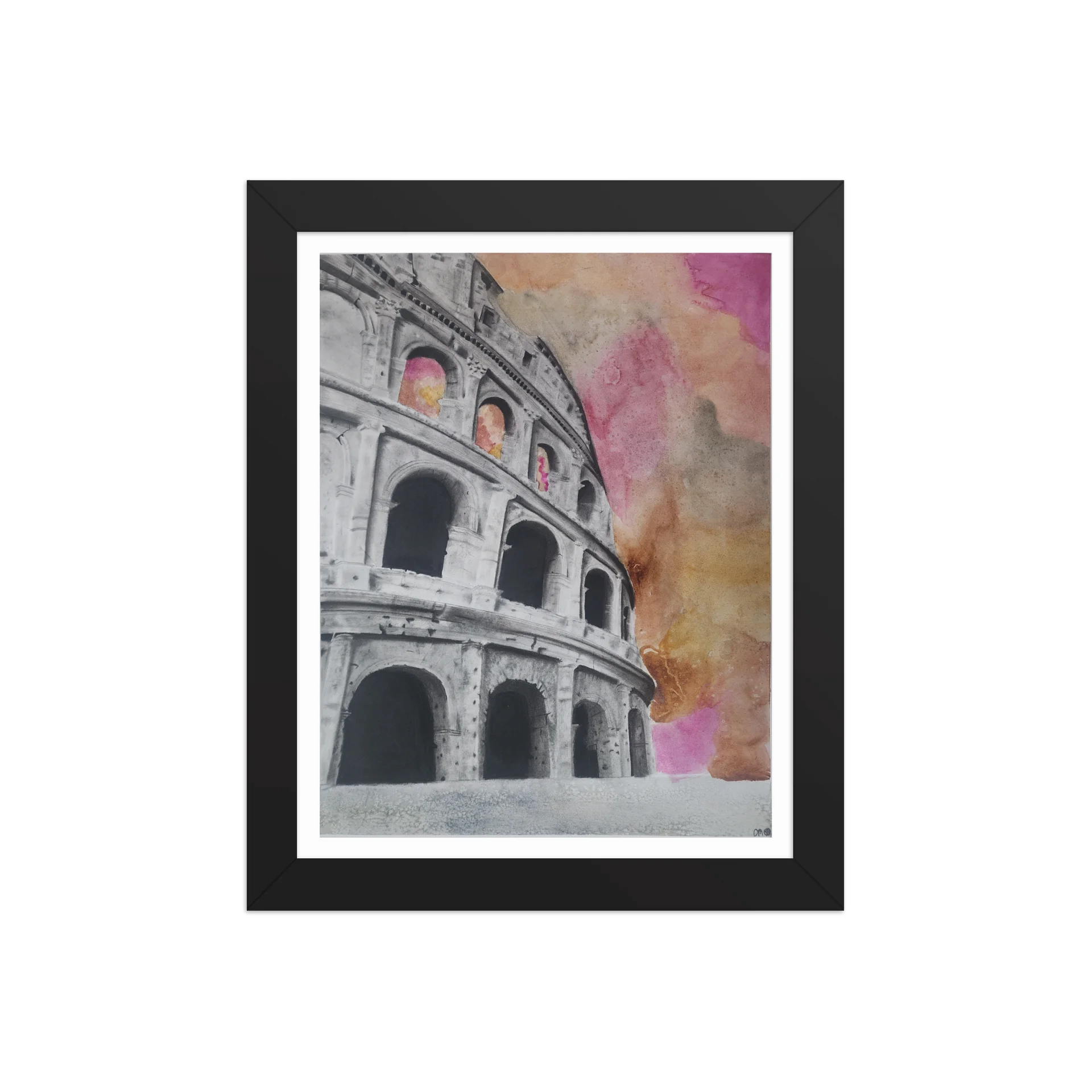 Watercolor Colosseum Framed Poster product image (1)