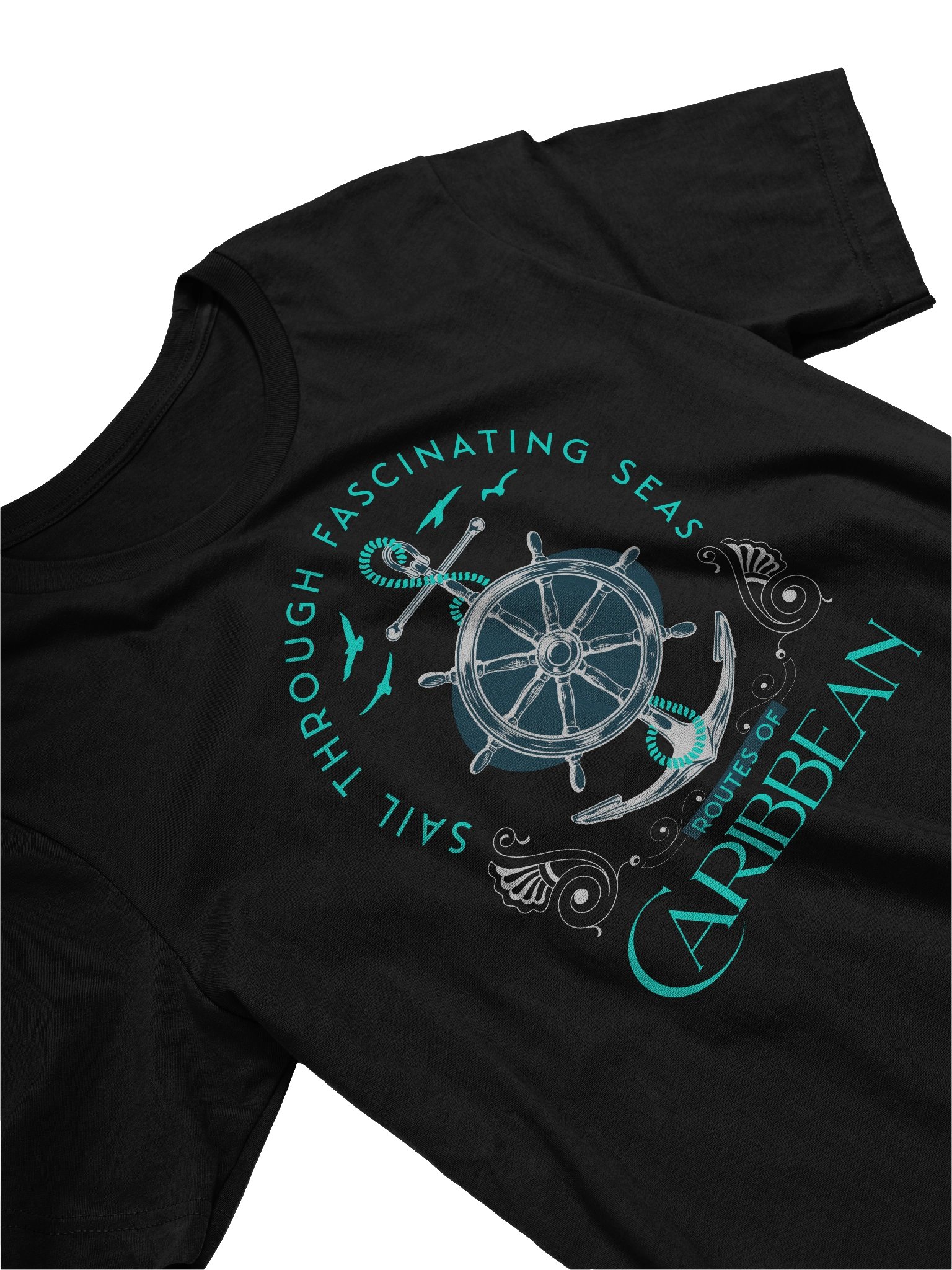 Sail Through Fascinating Seas: Unique Nautical Tee product image (3)