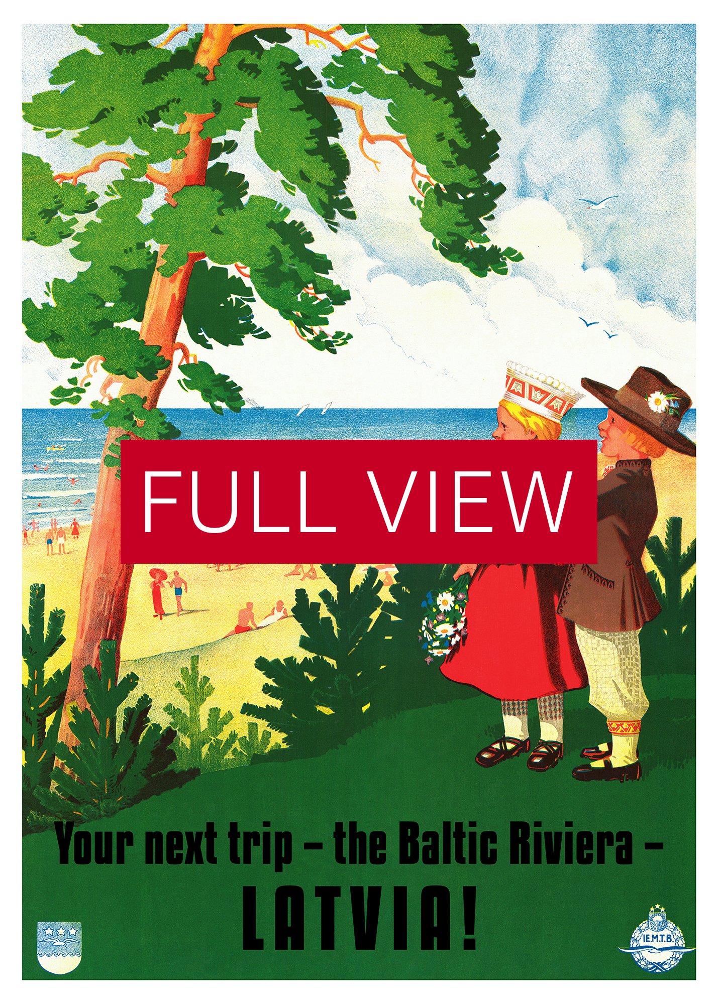 Latvia retro poster, 1930 — retro vintage travel poster, retro travel art, retro travel wall art product image (3)