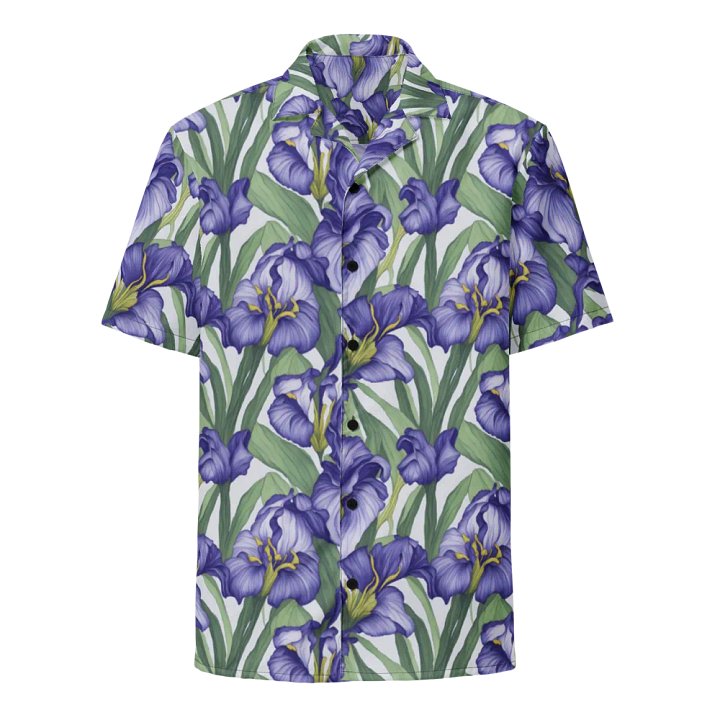 Floral Pattern Iris Flowers Hawaiian Shirts product image (1)