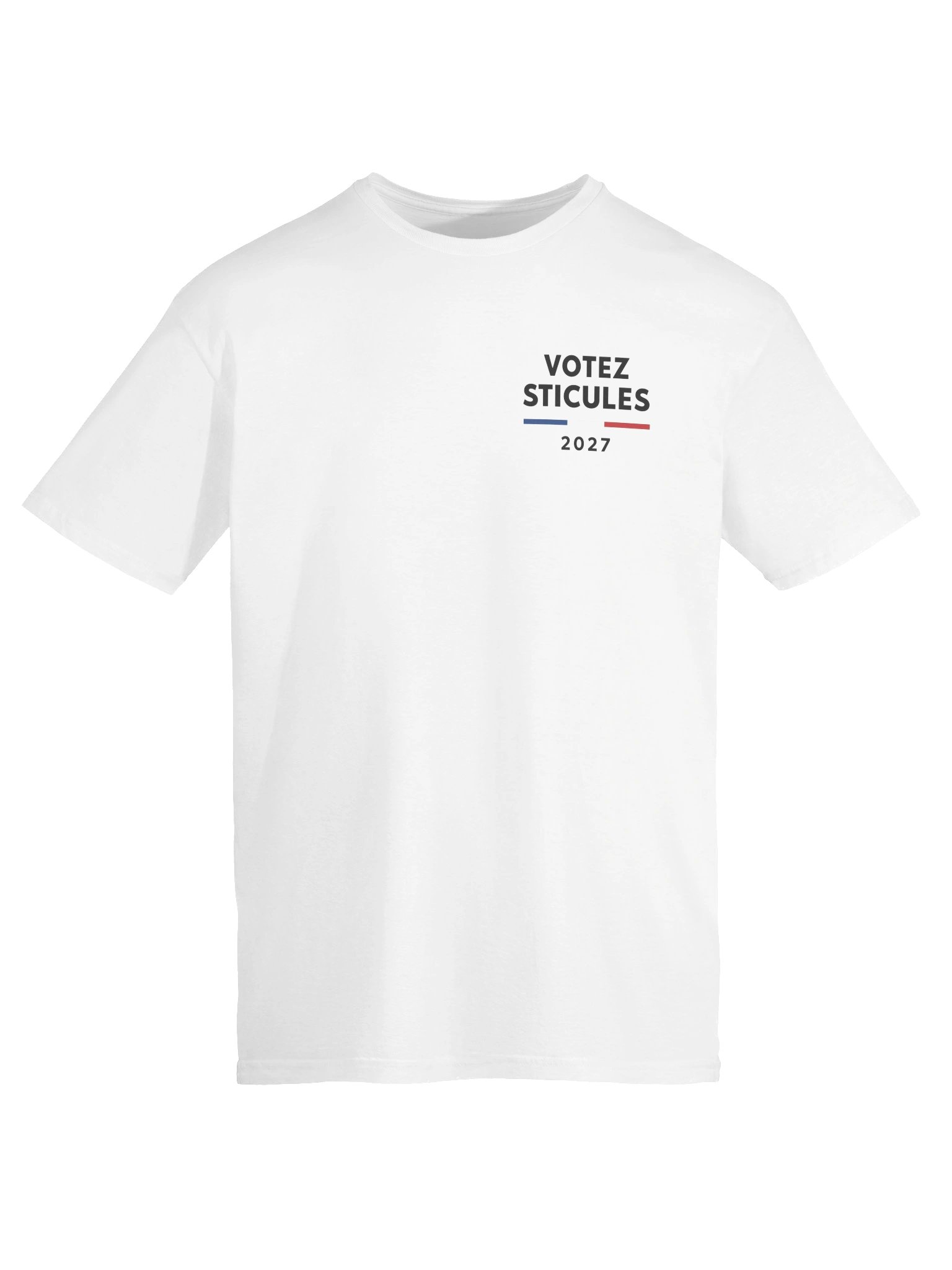 T-shirt "votez sticules 2027" imprimé avant-arrière product image (5)