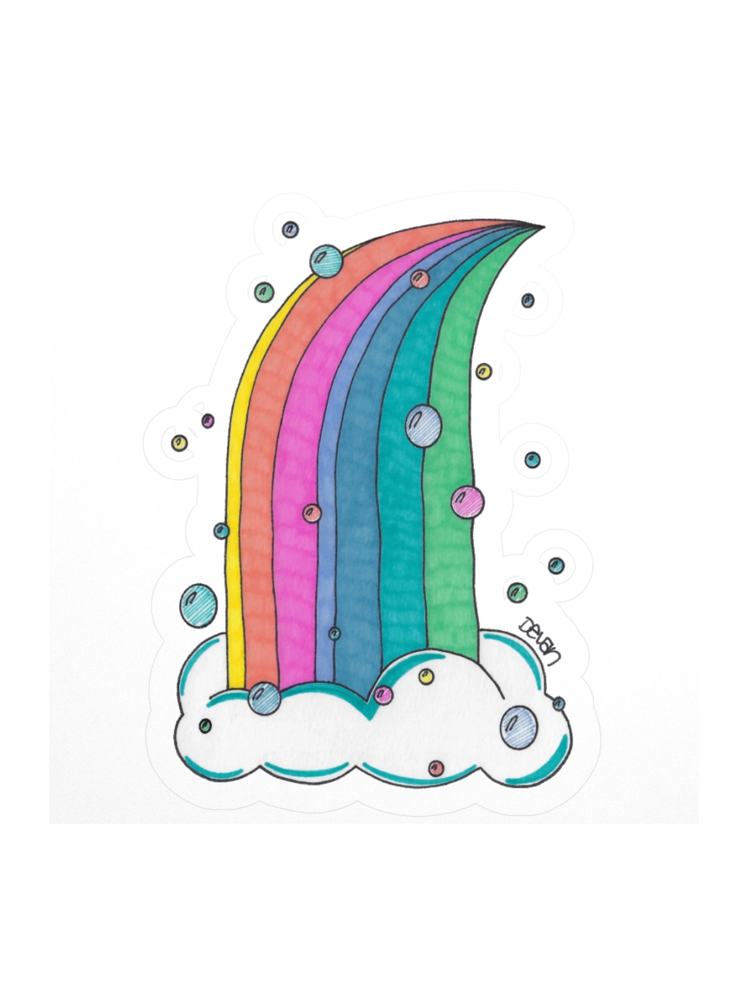 Rainbow Waterfall Sticker product image (1)
