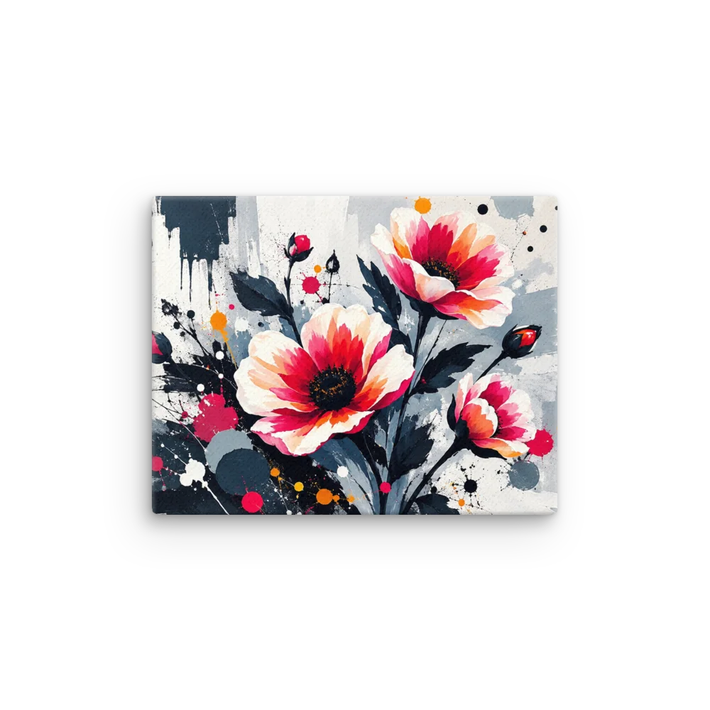 Crimson Bloom Abstract Floral Canvas product image (1)