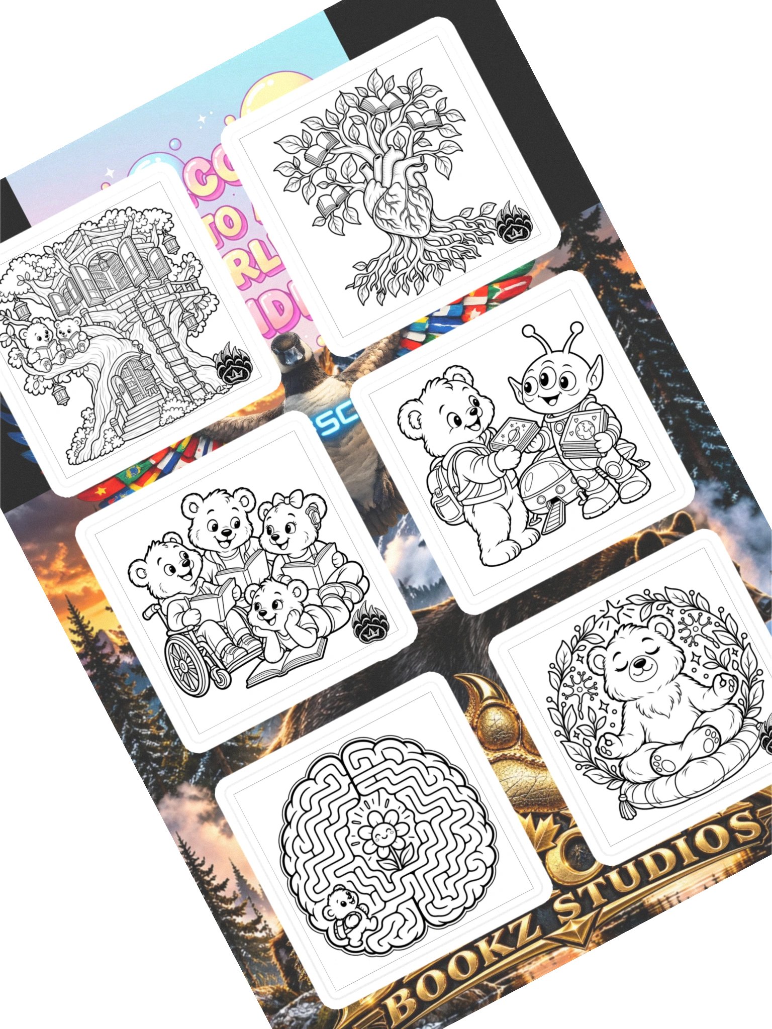 FSC ⋆🐾°imaginative coloring artwork Stickers⋆🐾° (V.3) product image (1)