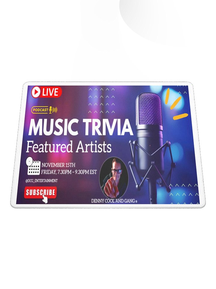 Music Trivia Night Show Banner Mouse Pad product image (1)