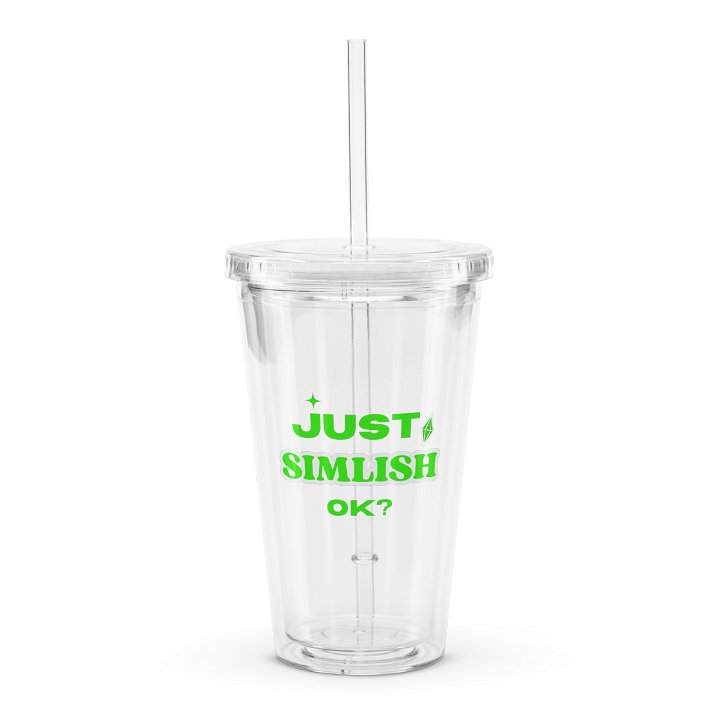 Just Simlish OK? Double Wall Clear Tumbler product image (1)