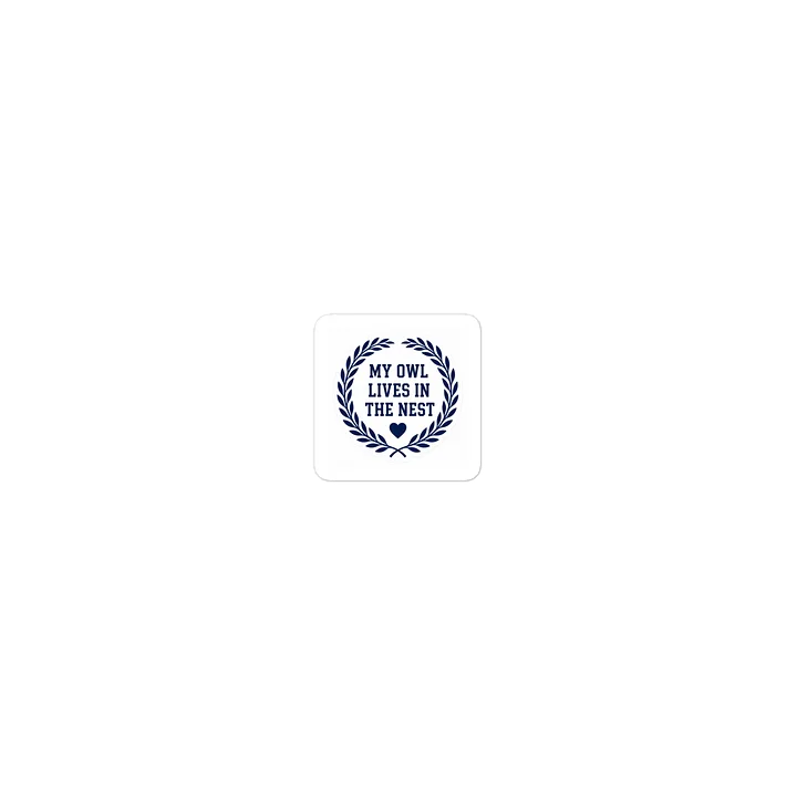 My Owl Lives in the Nest Laurel Sticker product image (1)