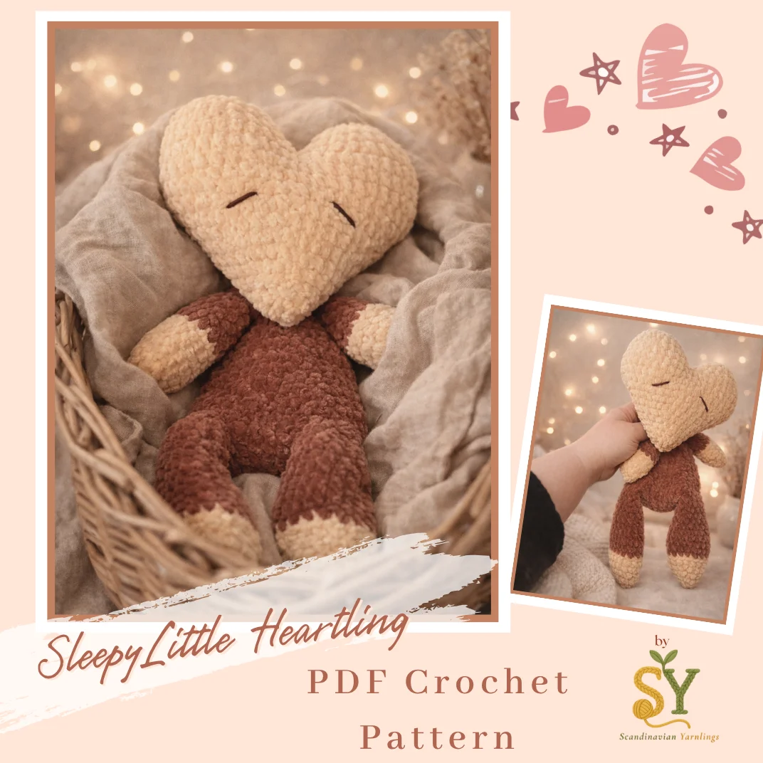 Crochet Pattern: Sleepy Little Heartling PDF product image (1)