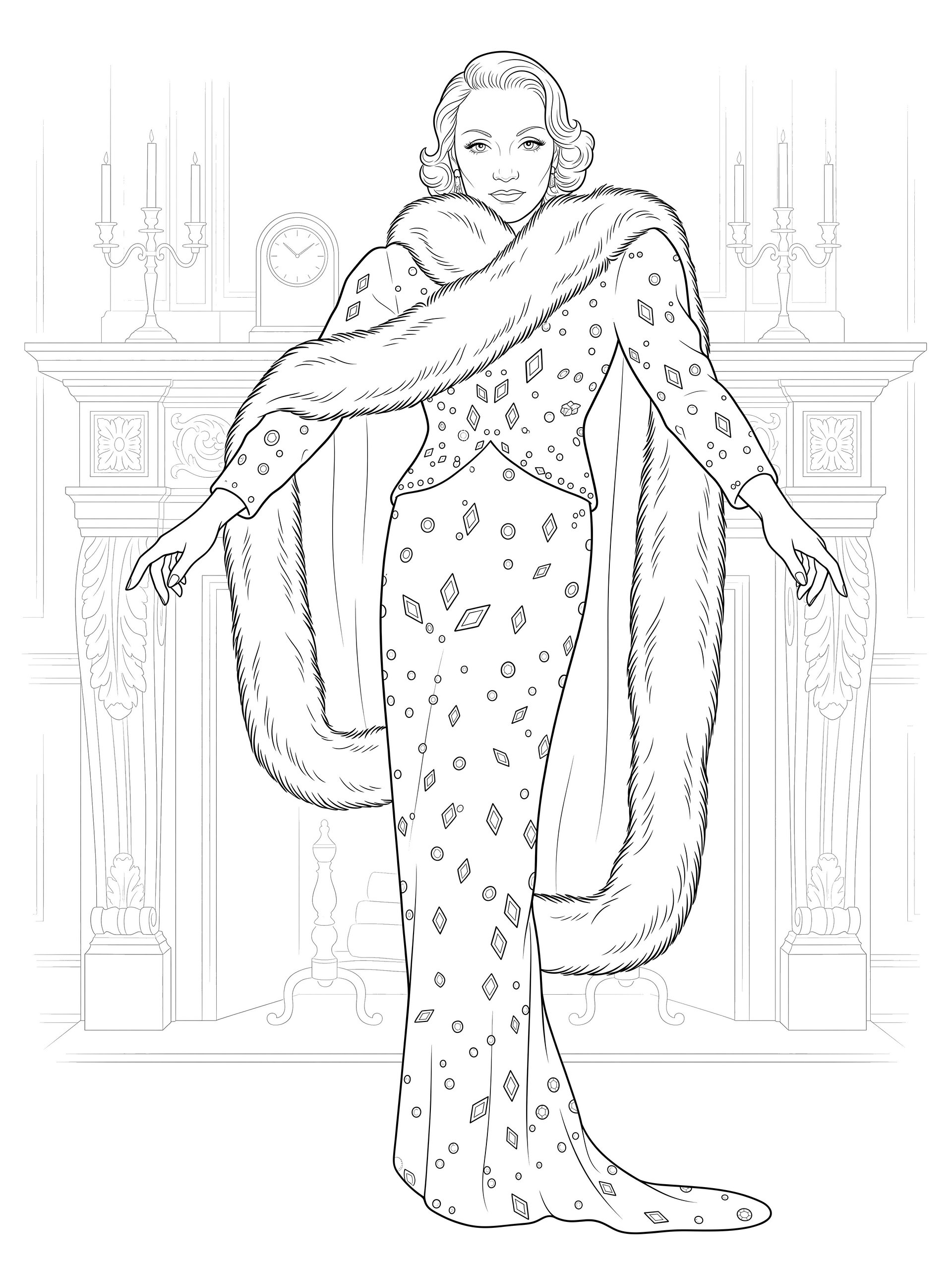 Iconic Old Hollywood Dresses - Coloring eBook product image (4)