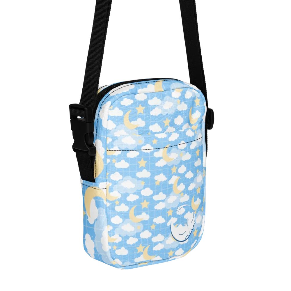 You are Enough 20 languages Blue Moon Grid Imaginary Story Cross Body Bag product image (6)