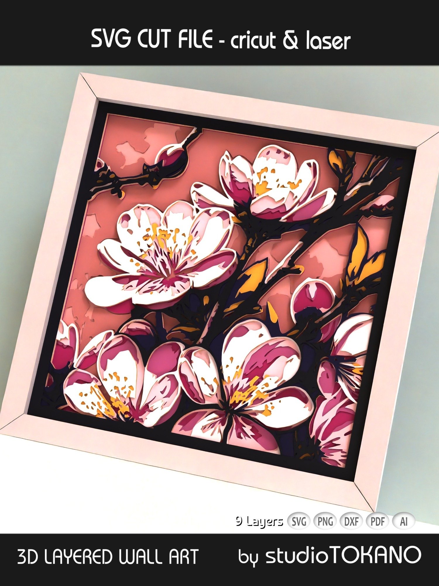Sakura Shadow box SVG product image (8)