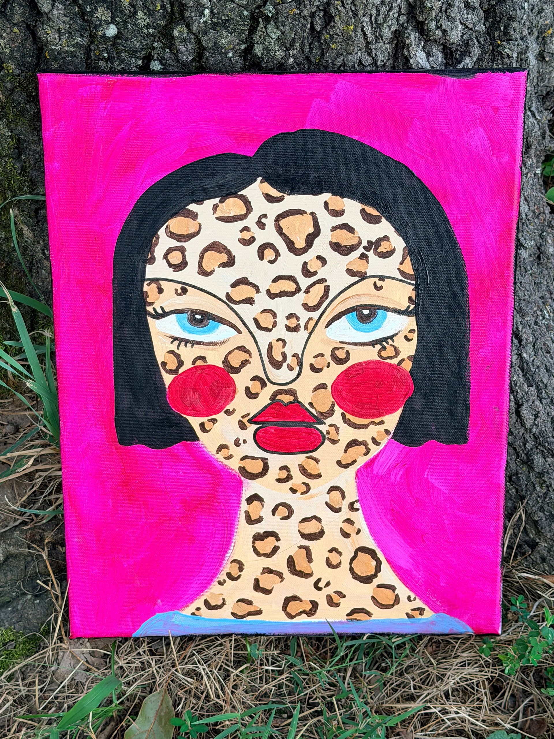 Wild Side Portrait Acrylic Painting product image (1)