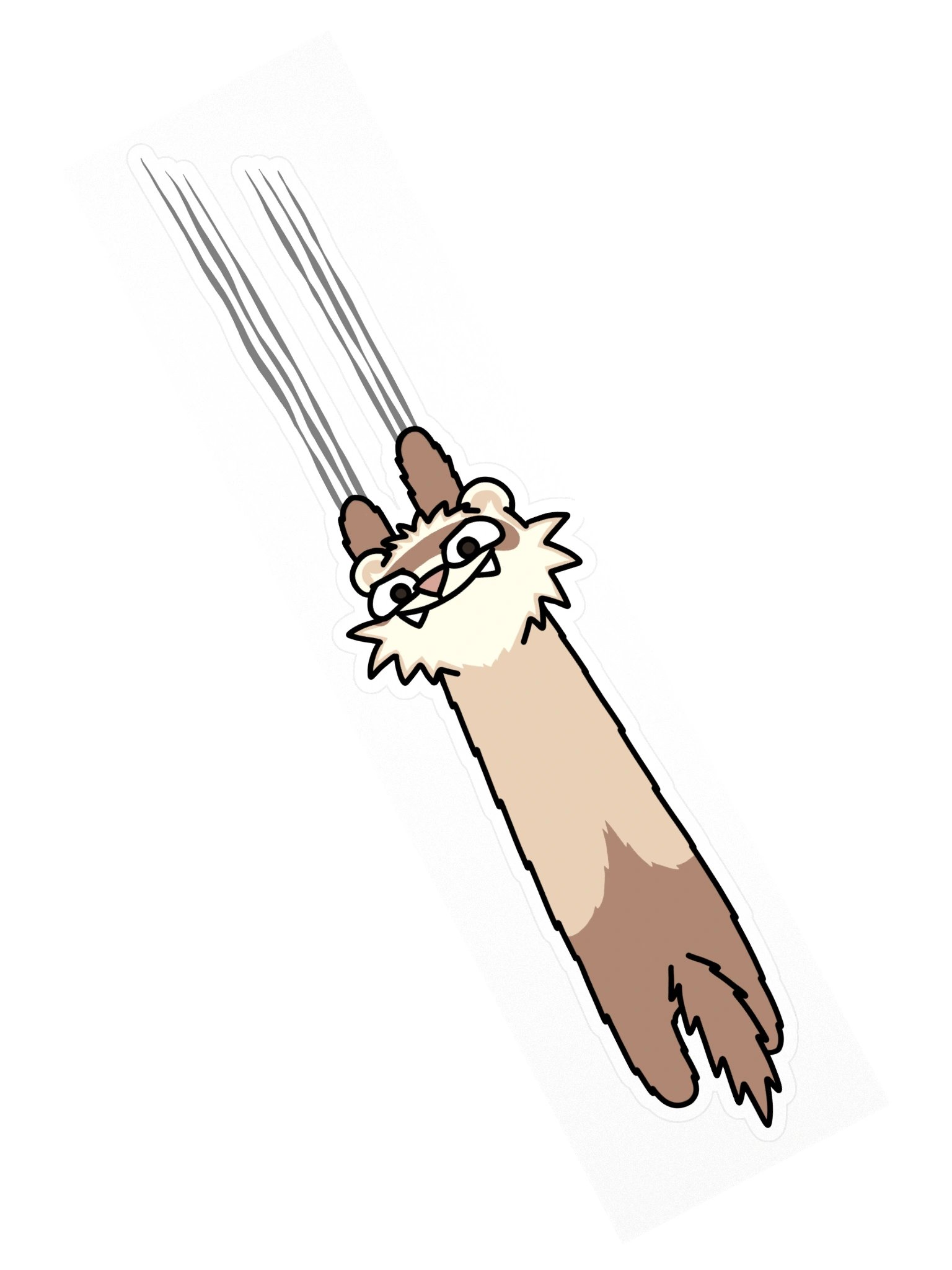 Ferret Scratch | Long Car/Laptop Stiker product image (3)