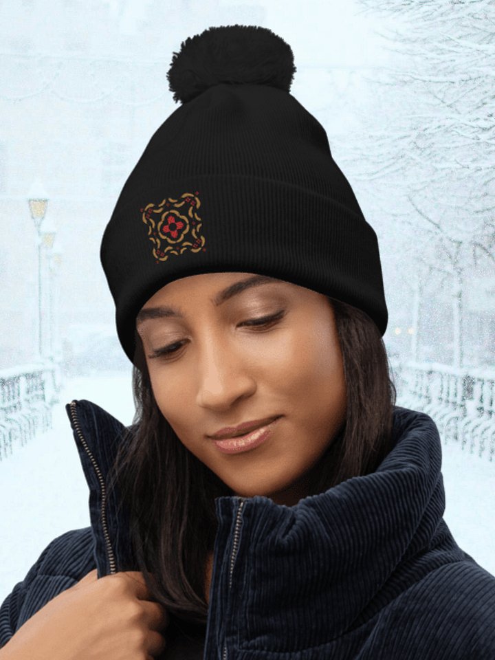 Zia sun Feather in Red and Gold Beanie product image (1)