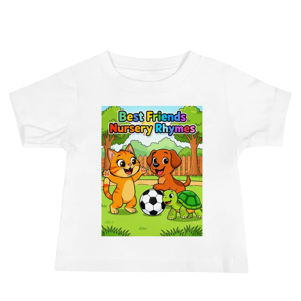 Kitten & Puppy Nursery Rhyme Baby T-shirt product image (2)