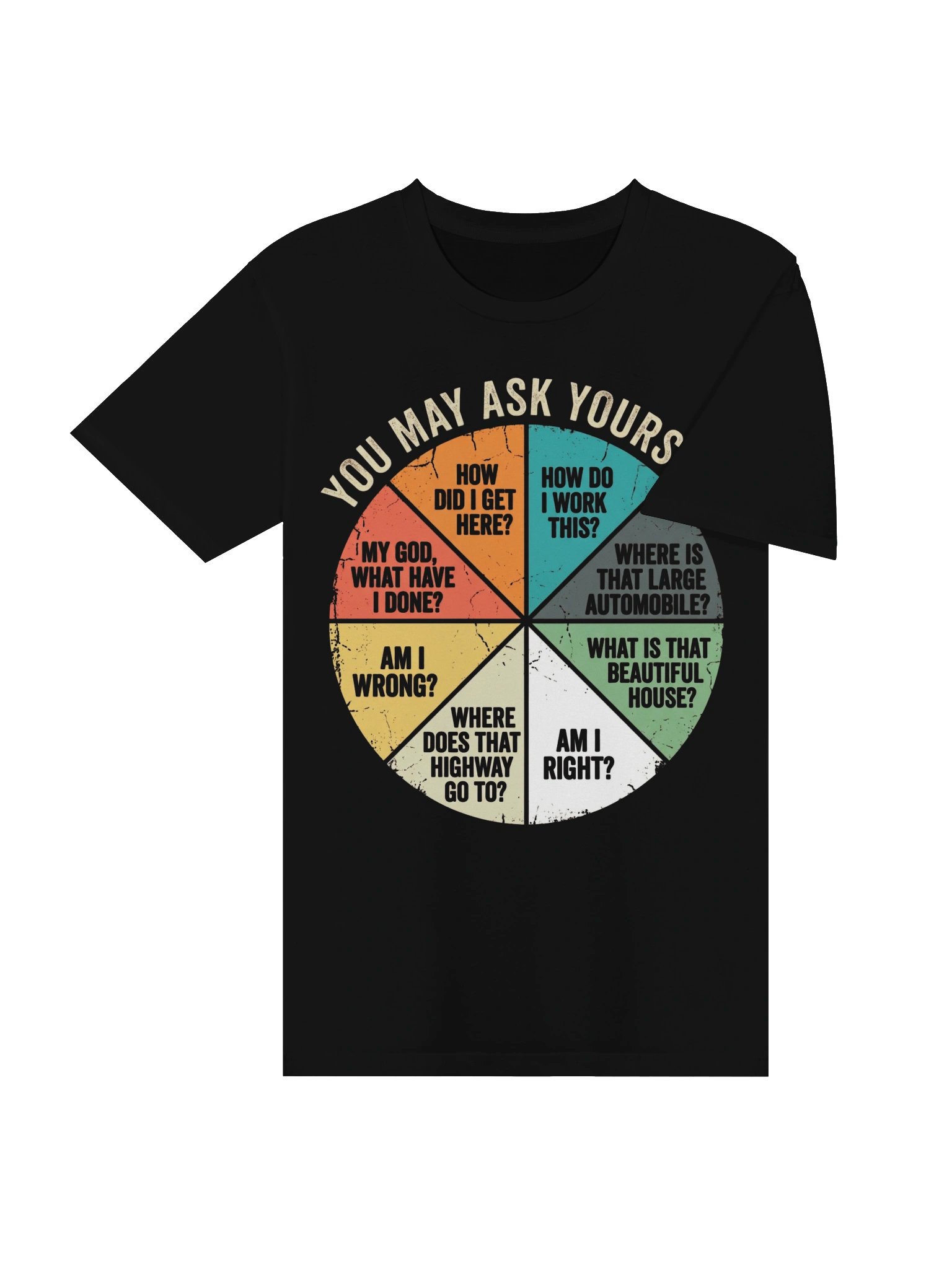 Vintage 80s Music T-Shirt – Retro Ask Yourself Pie Chart Graphic Tee product image (4)