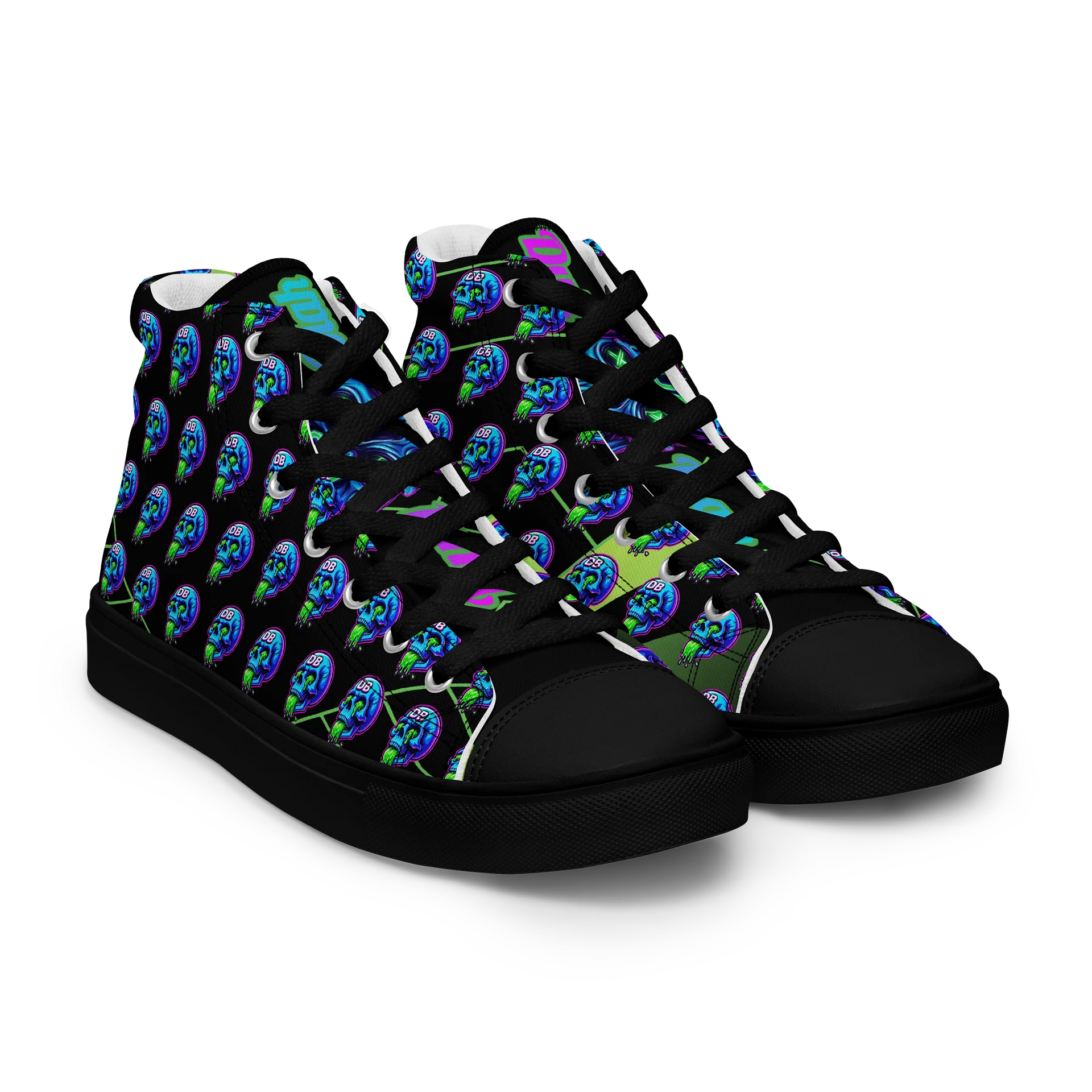 Men's "Sick Skull Grid" Premium High-Top Sneakers product image (8)