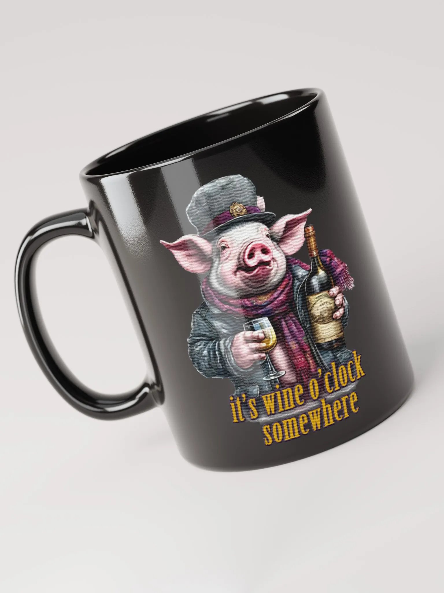 it's wine o'clock somewhere Pig product image (3)