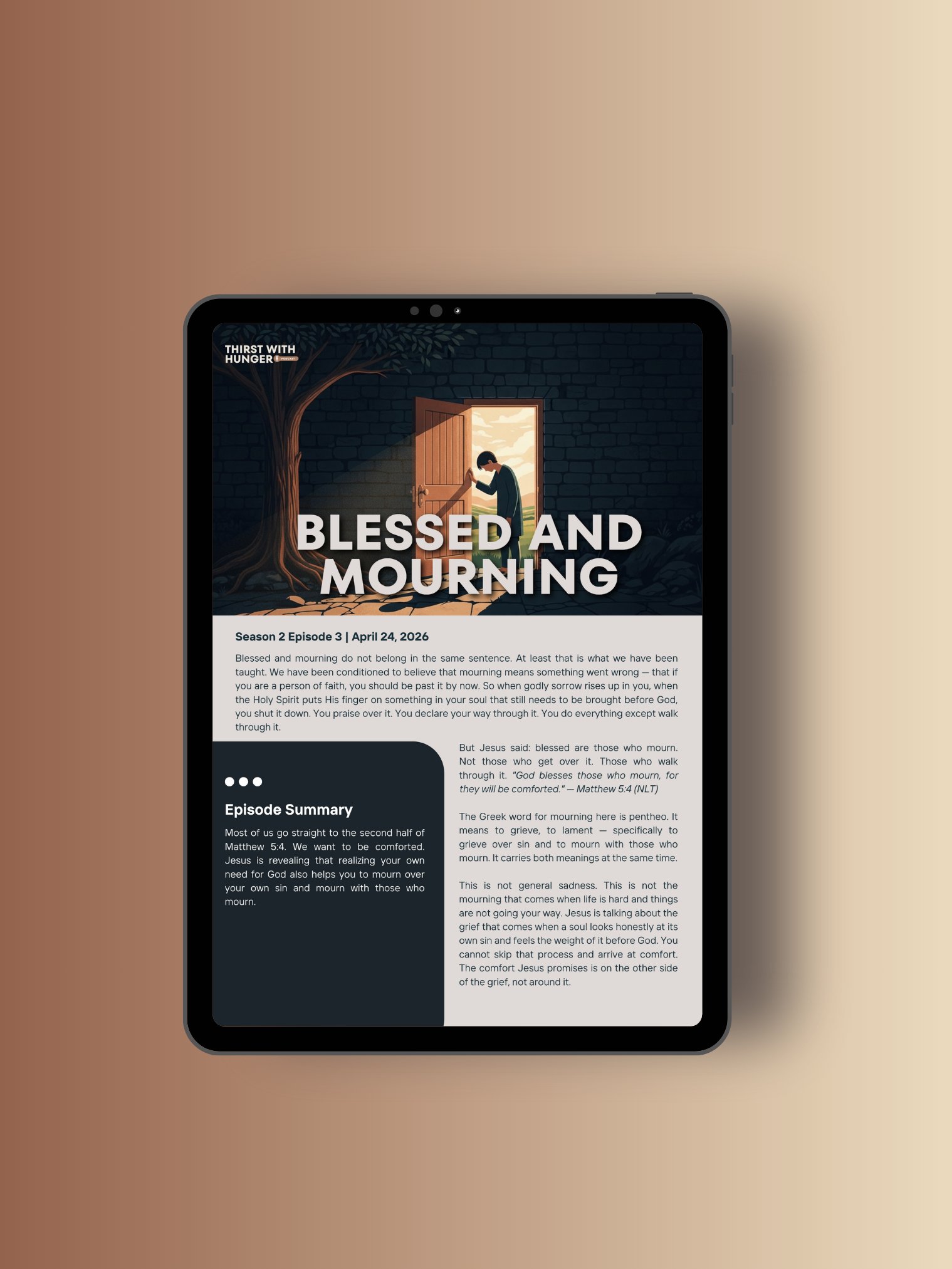 Thirst With Hunger Podcast S2 EP 3: Blessed and Mourning Study Guide (Free Download) product image (1)