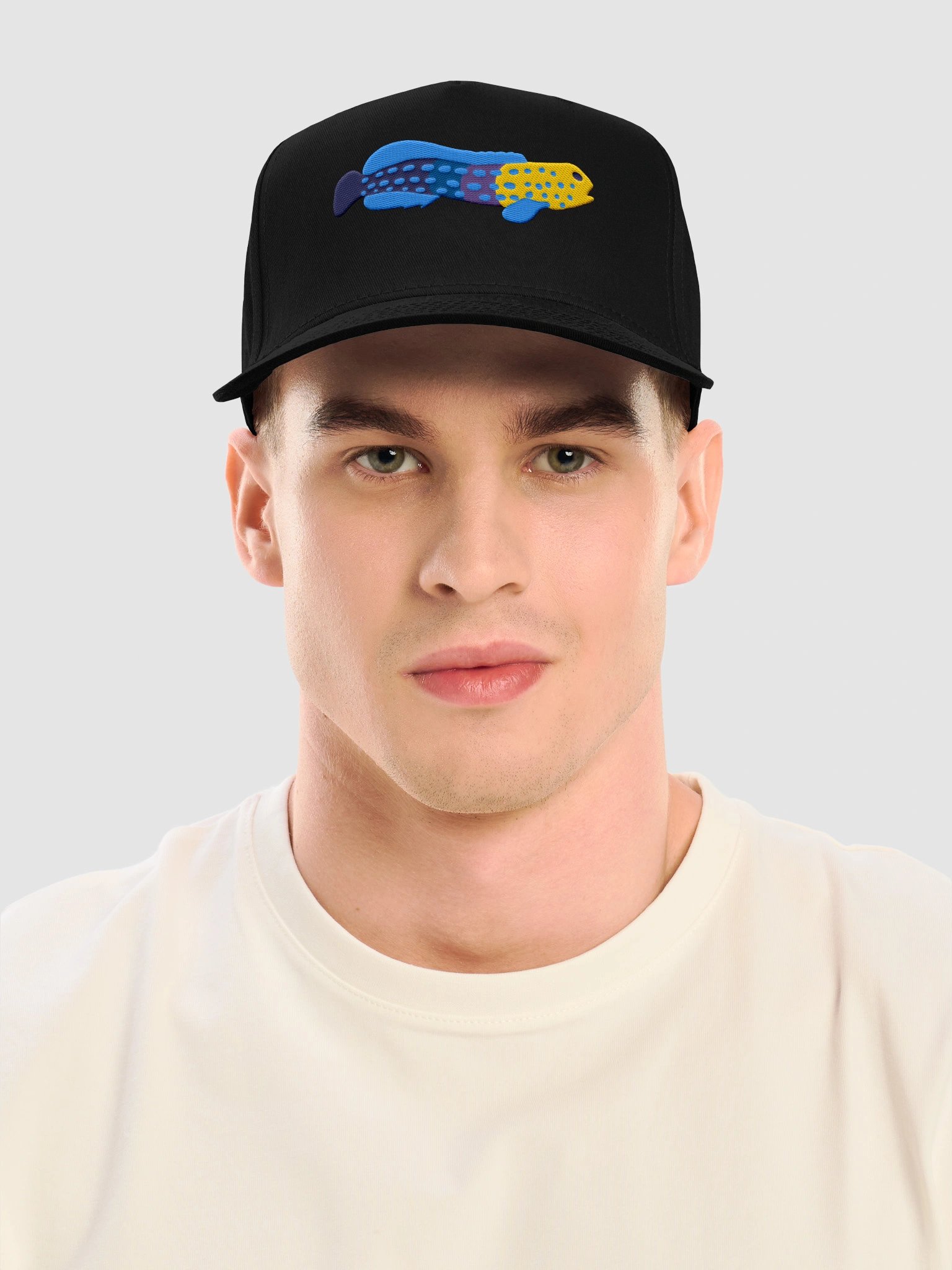 Blue-Spotted Jawfish Mid-Profile Baseball Cap (Embroidered) for Reef and Marine Aquarium Lovers product image (2)