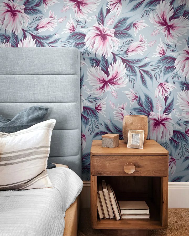 Wallpaper Mockup - Bedside with Wooden Table product image (1)