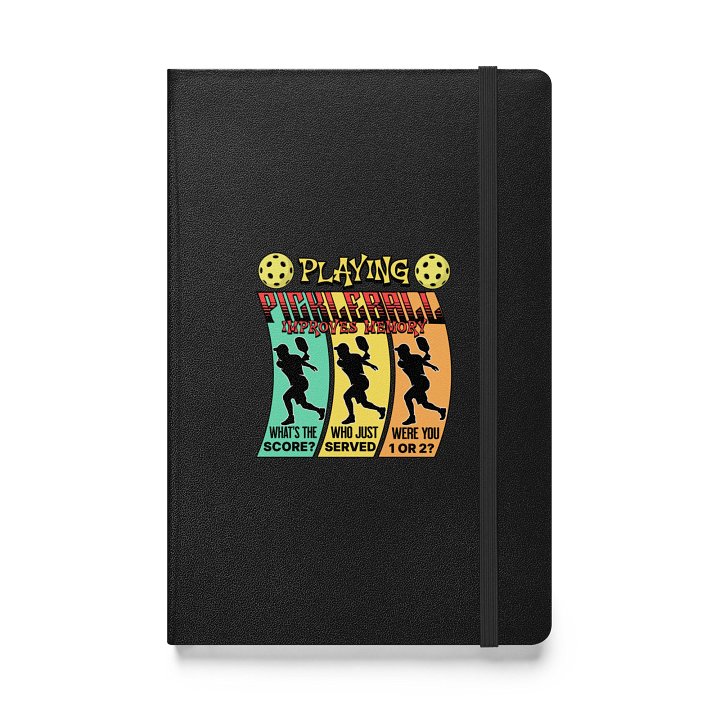 Playing Pickleball Improves Memory Ribbon Hardcover Notebook product image (1)