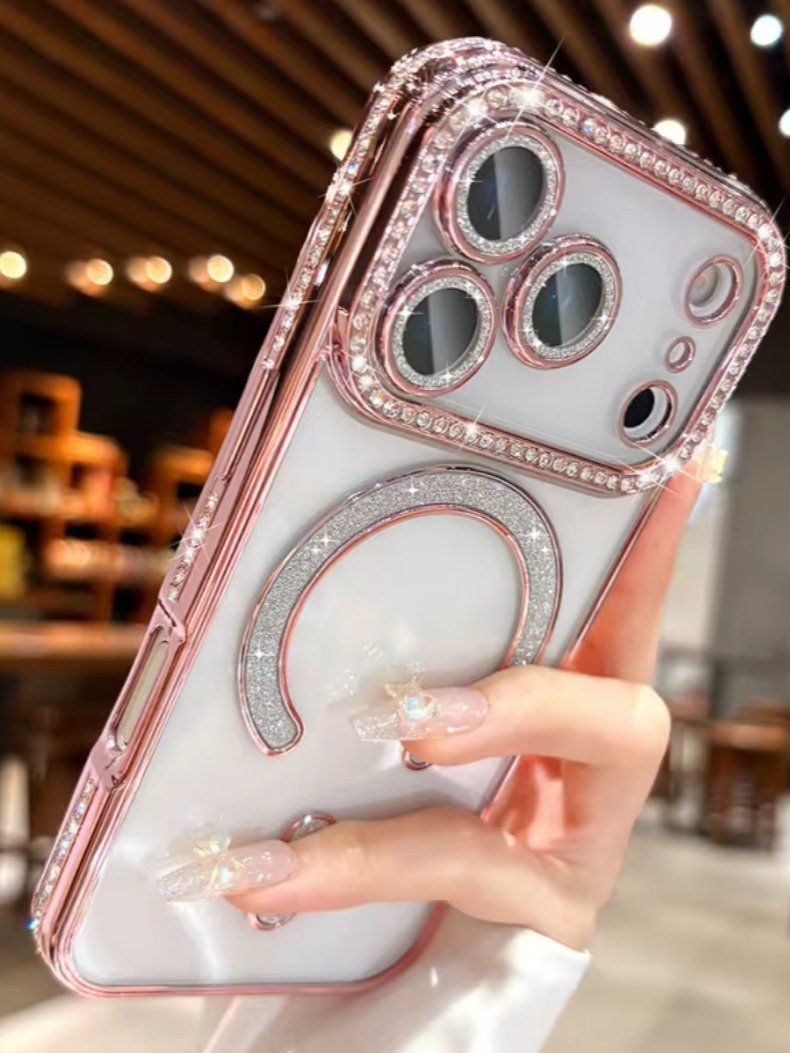 17 Pro Max Glitter Diamond Rhinestone Case – Luxury Bling Magnetic Case with MagSafe product image (7)