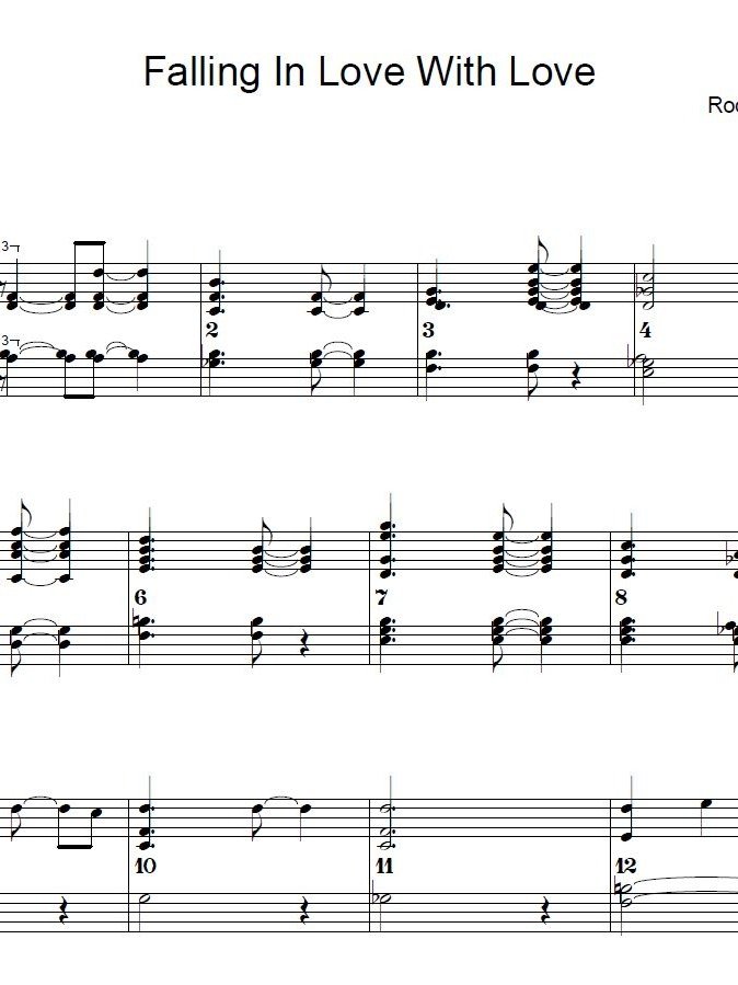Falling In Love With Love - Piano sheet music product image (1)