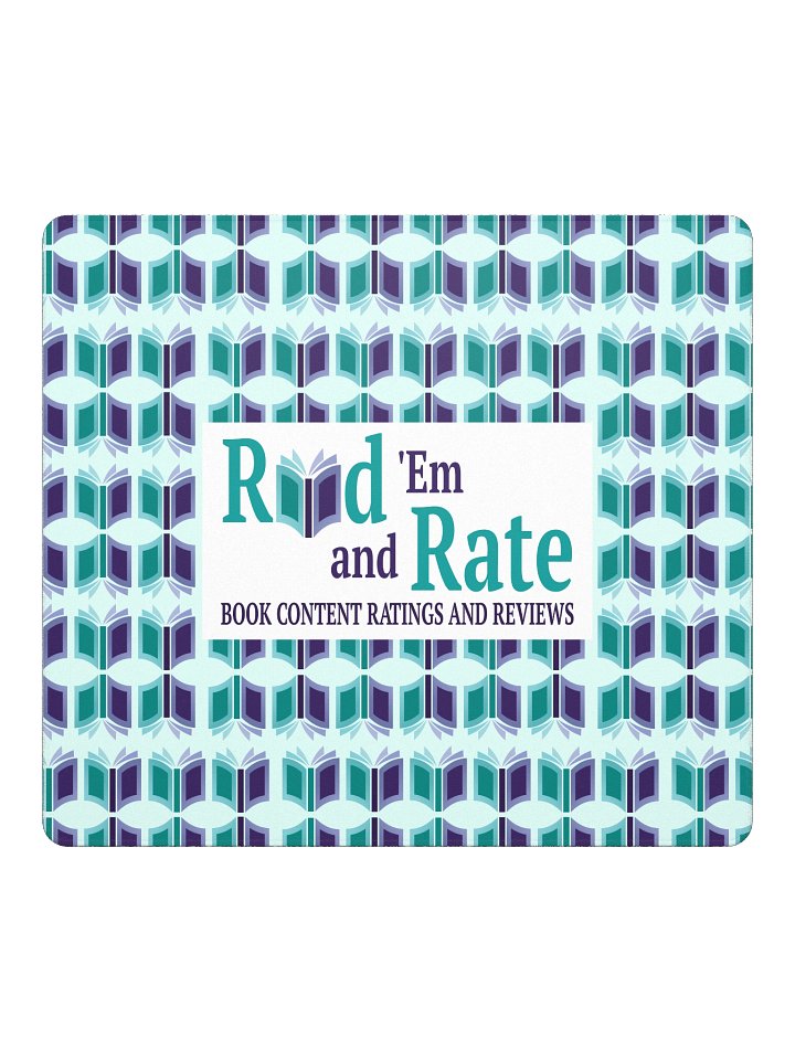 Read 'Em and Rate Gaming Mouse Pad (Light Teal Background) product image (2)