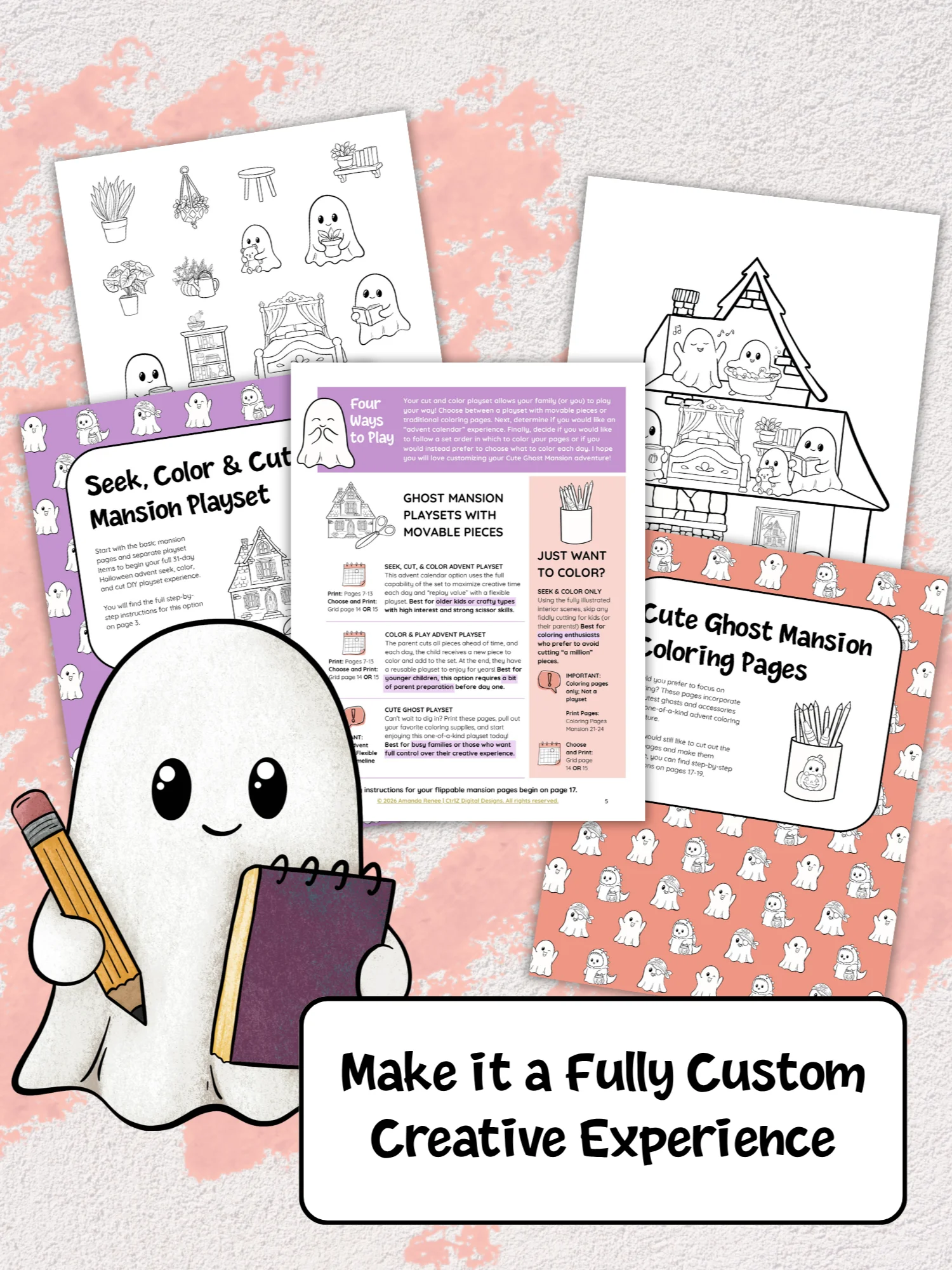 Cute Ghost Mansion Halloween Advent Calendar product image (3)